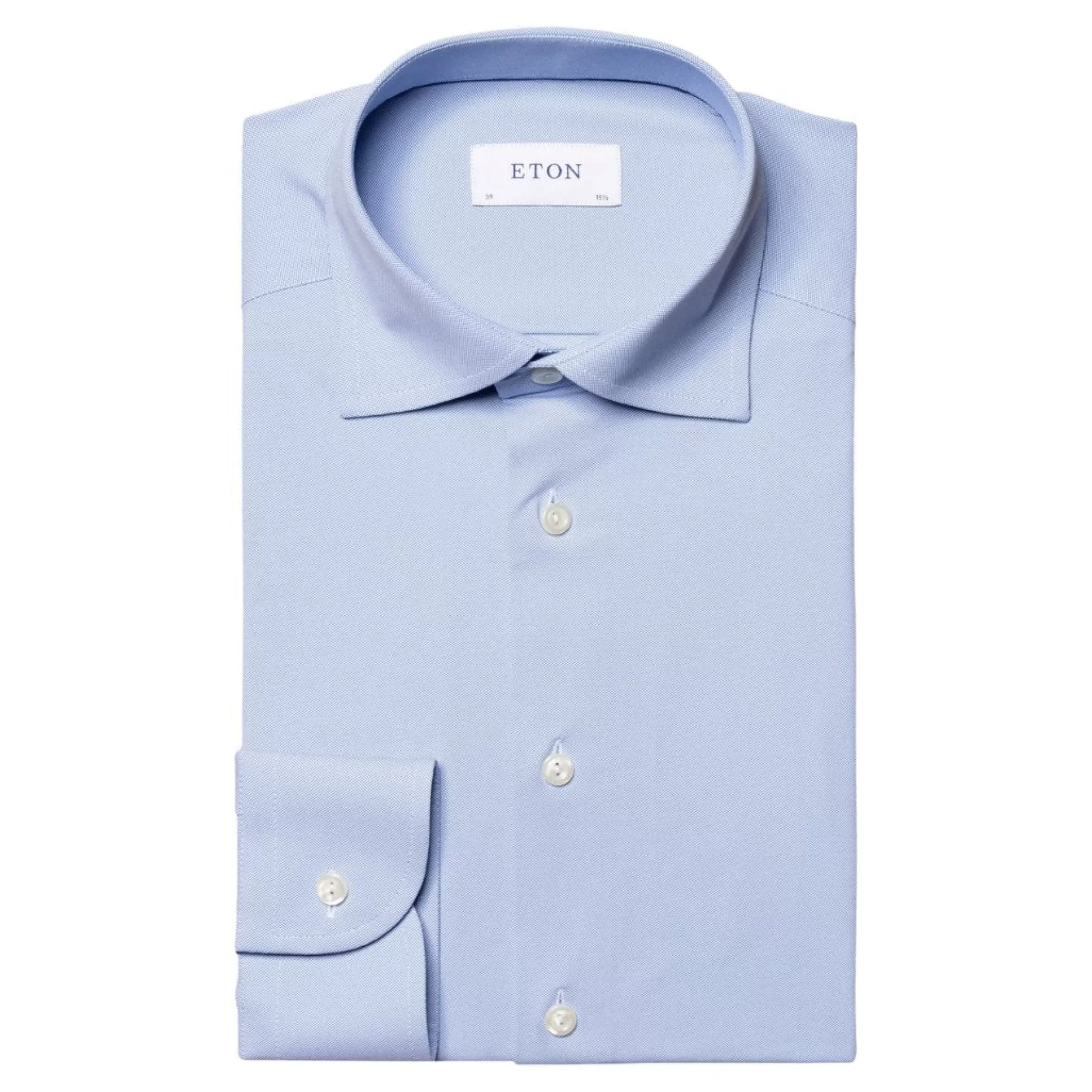 Shop Henry Bucks ETON Twill Shirt Contemporary - Pointed Collar LIGHT BLUE NAVY SC-CONTEMPORARY FIT