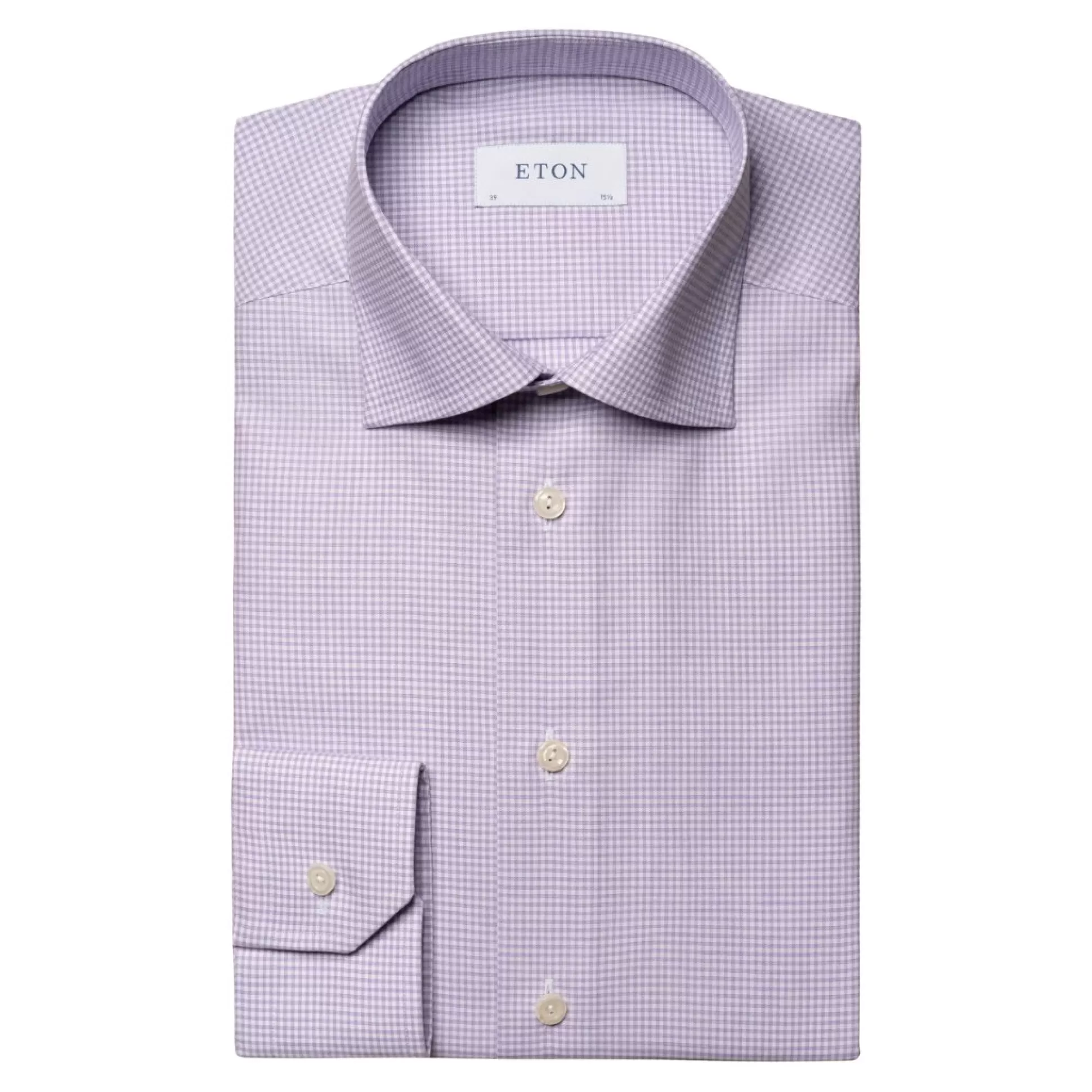 Discount Henry Bucks ETON Twill Shirt Micro Check Contemporary Fit PURPLE PURPLE SC-CONTEMPORARY FIT