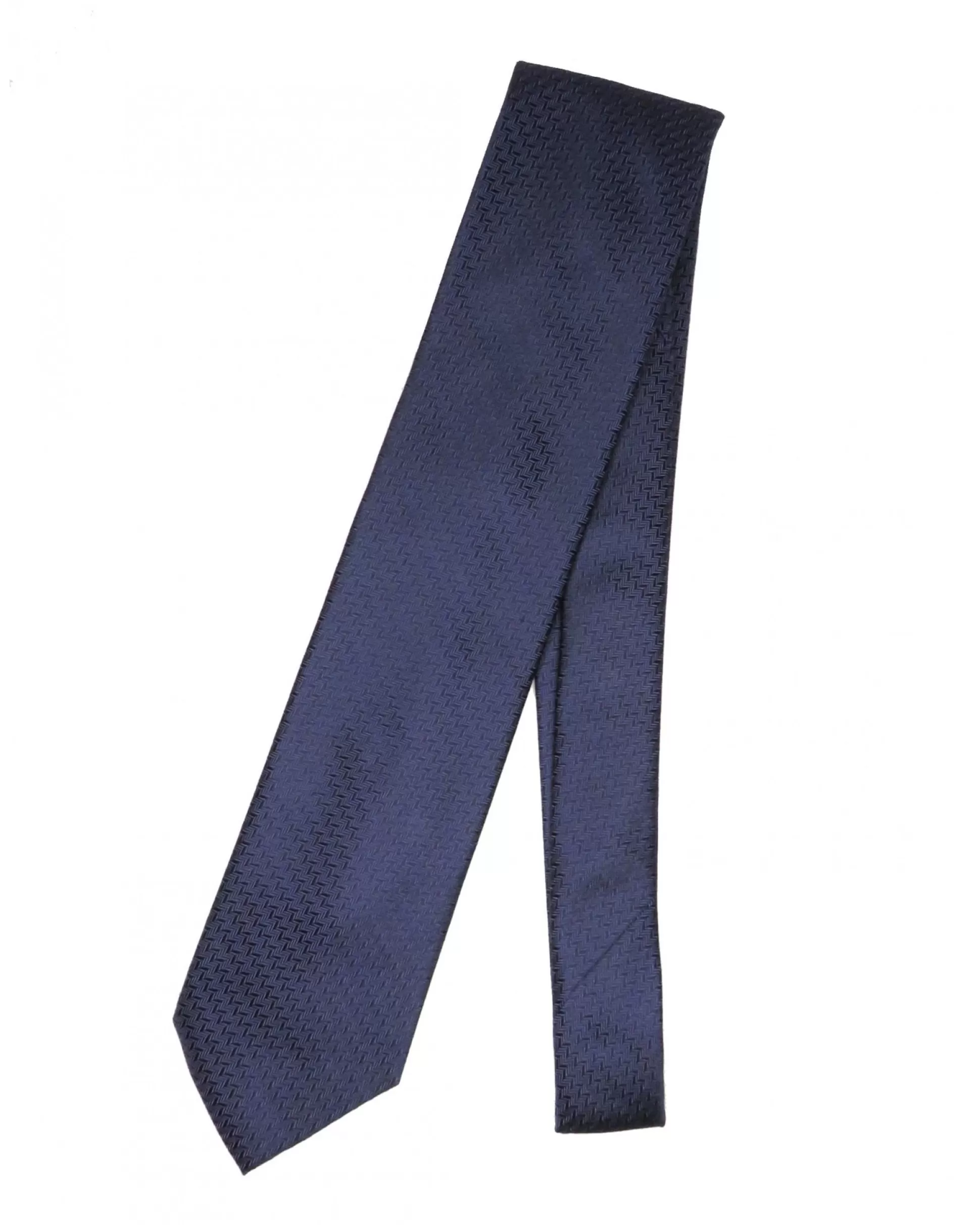 New Henry Bucks ETON ZigZag Silk Evening Tie NAVY