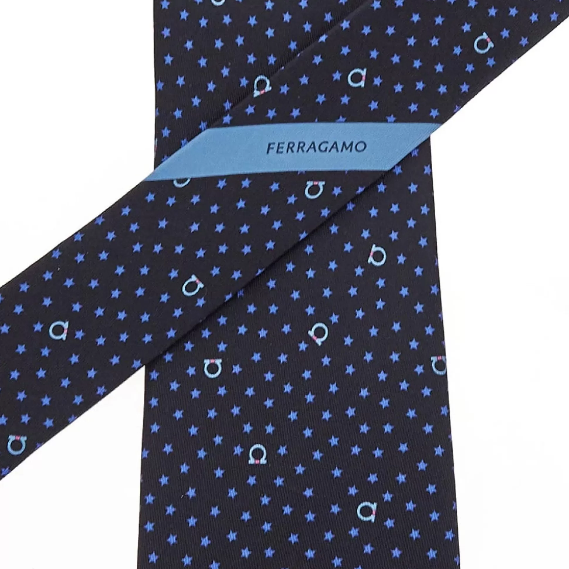 Online Henry Bucks FERRAGAMO Printed Tie NAVY/MULTI