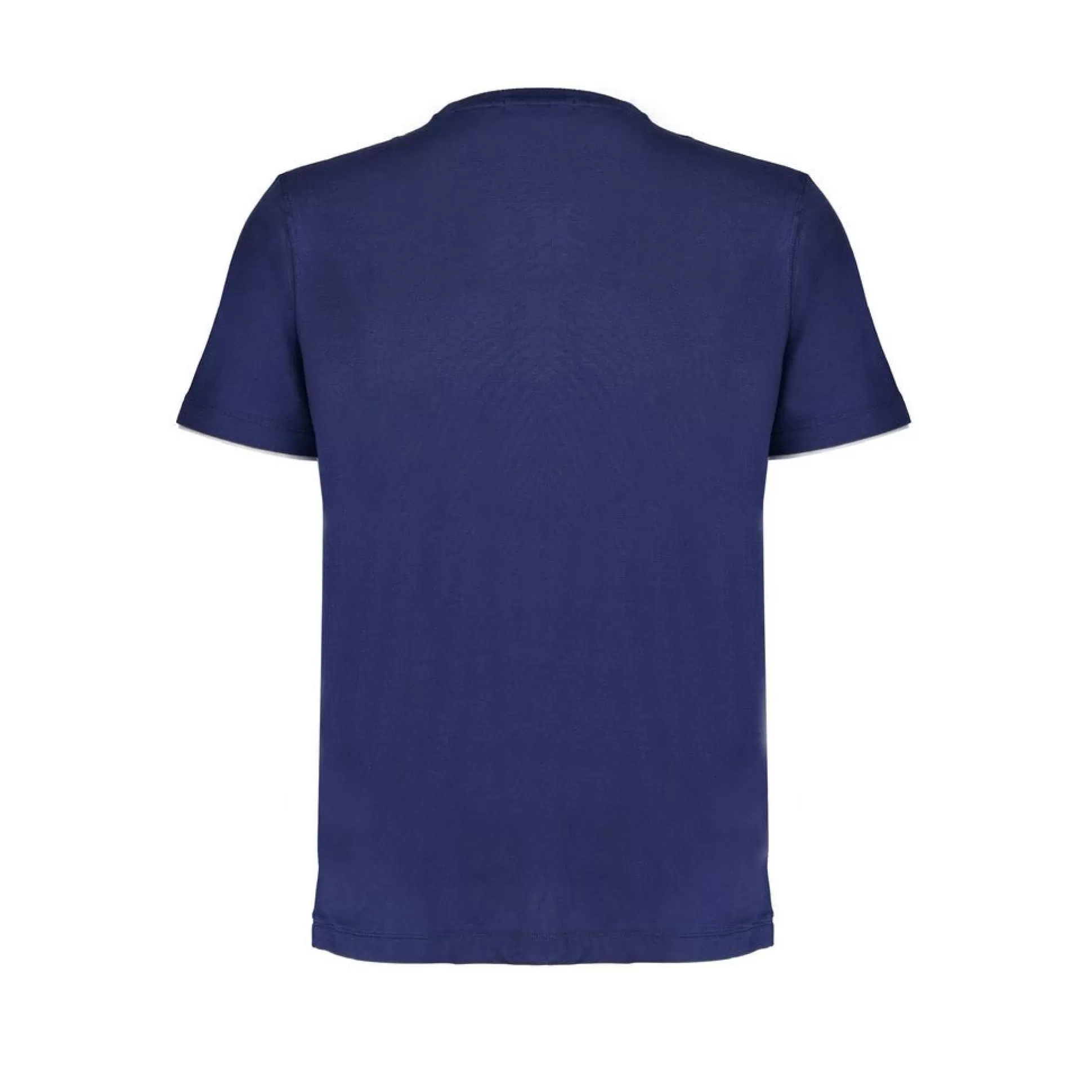 Cheap Henry Bucks FERRANTE Cotton Crew Neck Short Sleeve Shirt MID BLUE