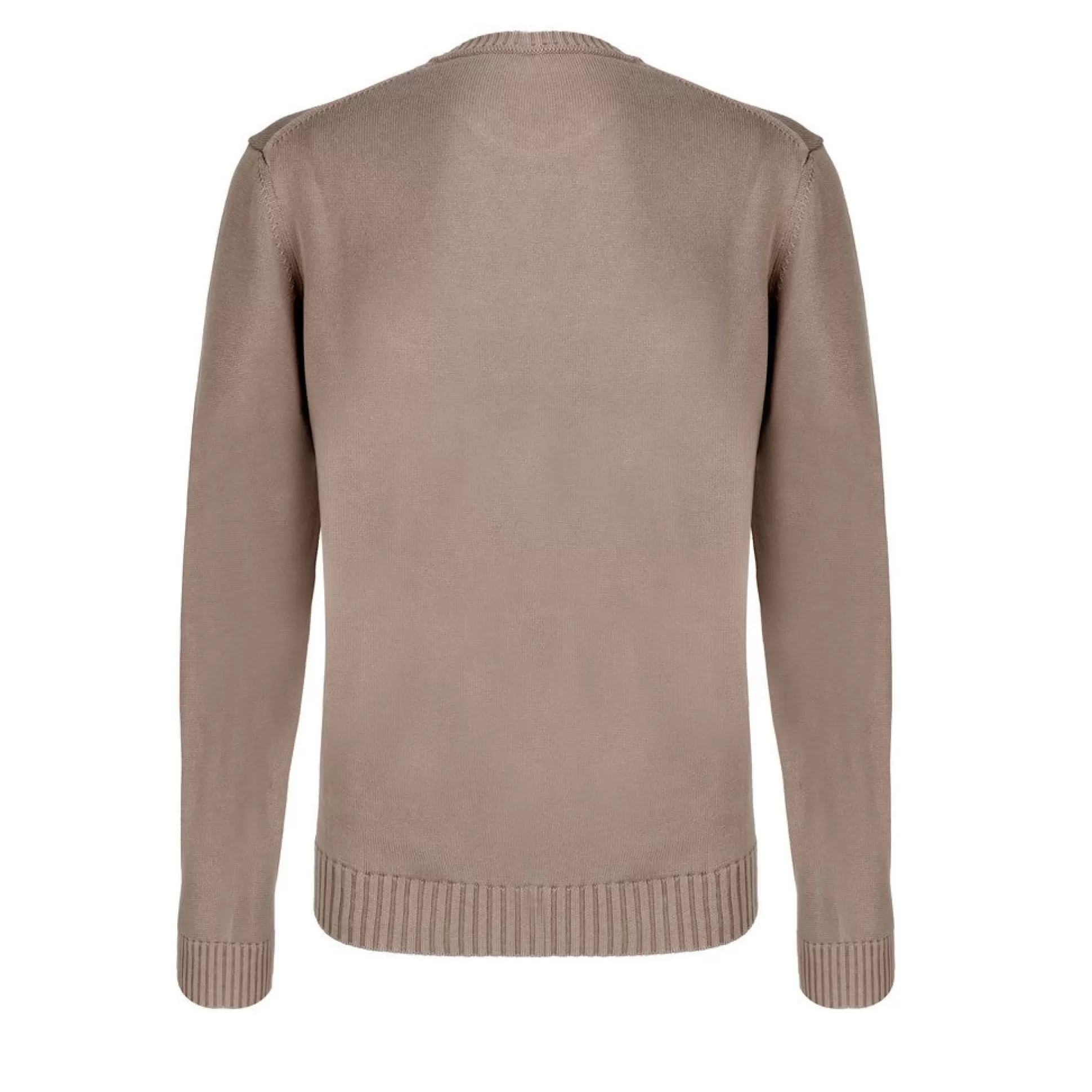 Best Henry Bucks FERRANTE Cotton Crewneck Long Sleeve TAUPE