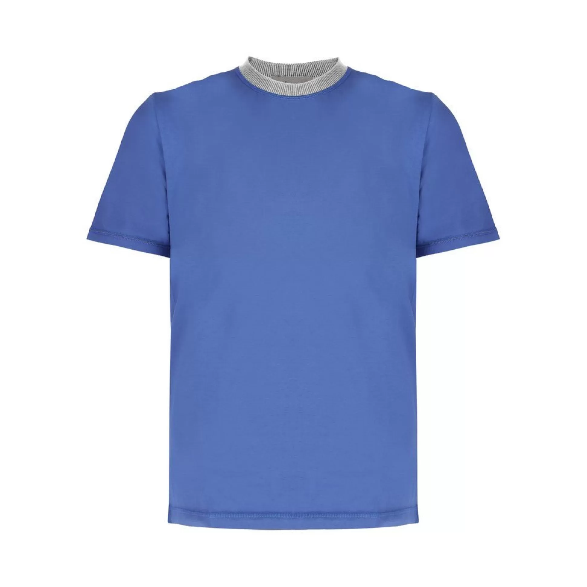 Best Sale Henry Bucks FERRANTE Cotton Jersey Crew Neck T-Shirt MID BLUE