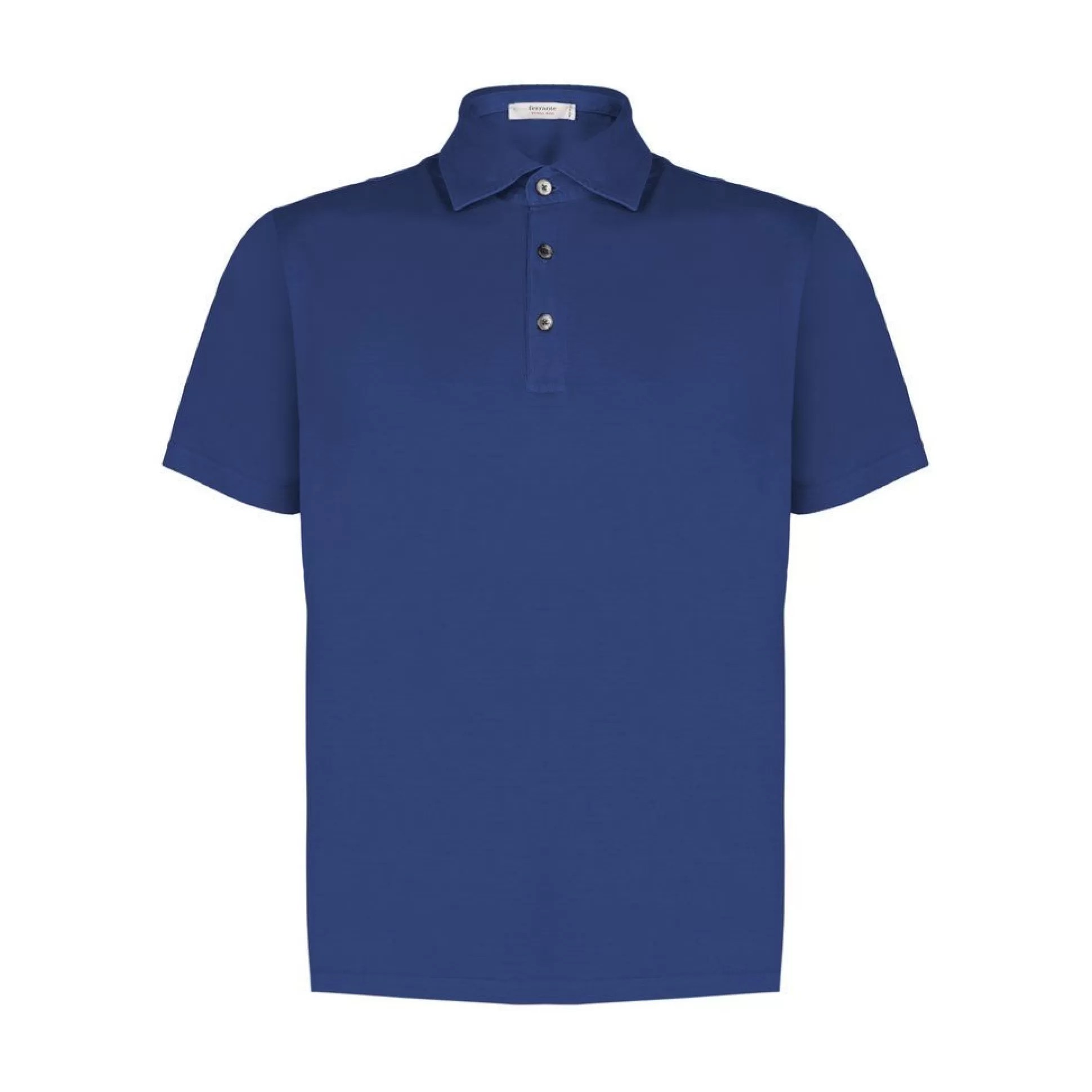 Online Henry Bucks FERRANTE Cotton Short Sleeve Polo MID BLUE