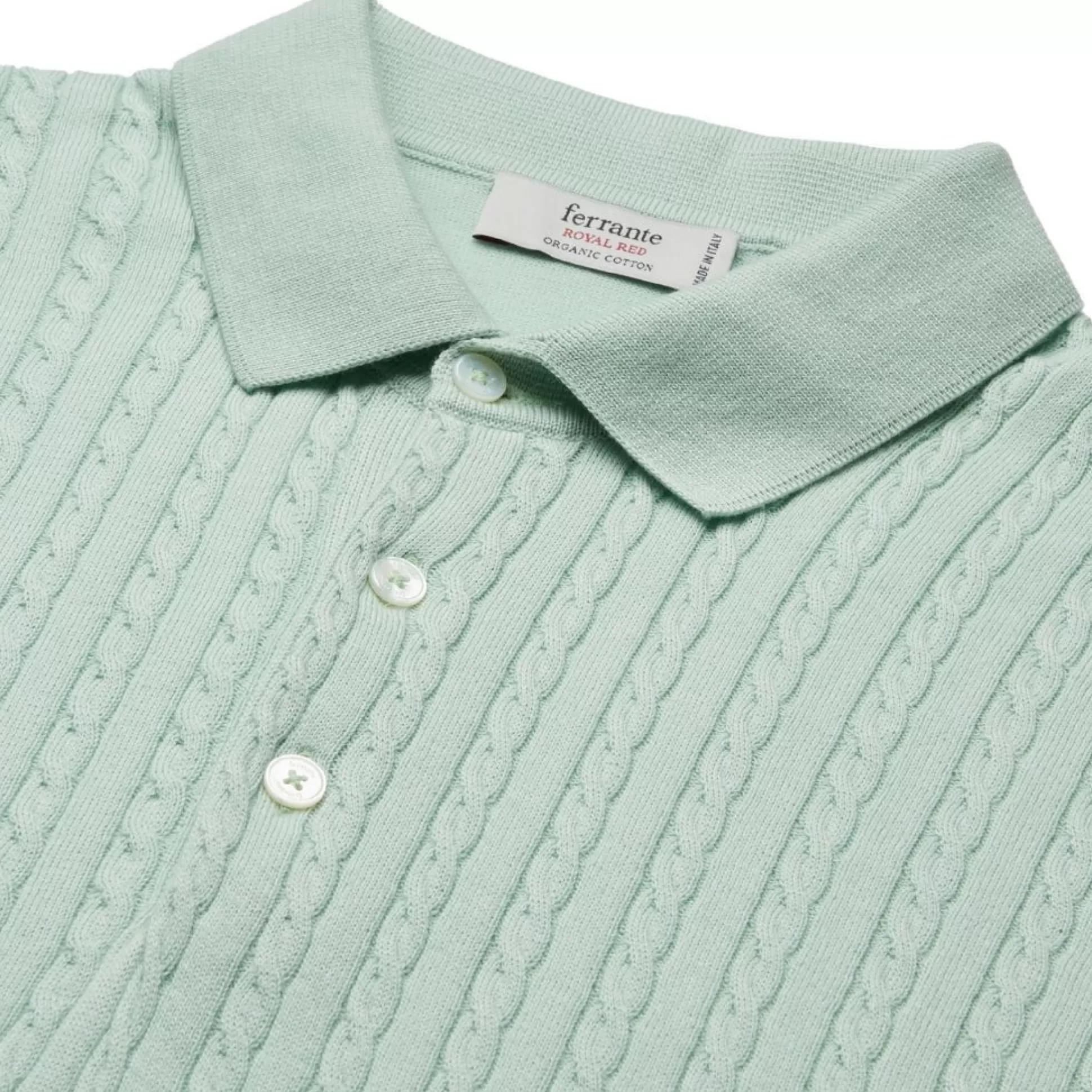 Best Henry Bucks FERRANTE Cotton Short Sleeve Polo TURQUOISE