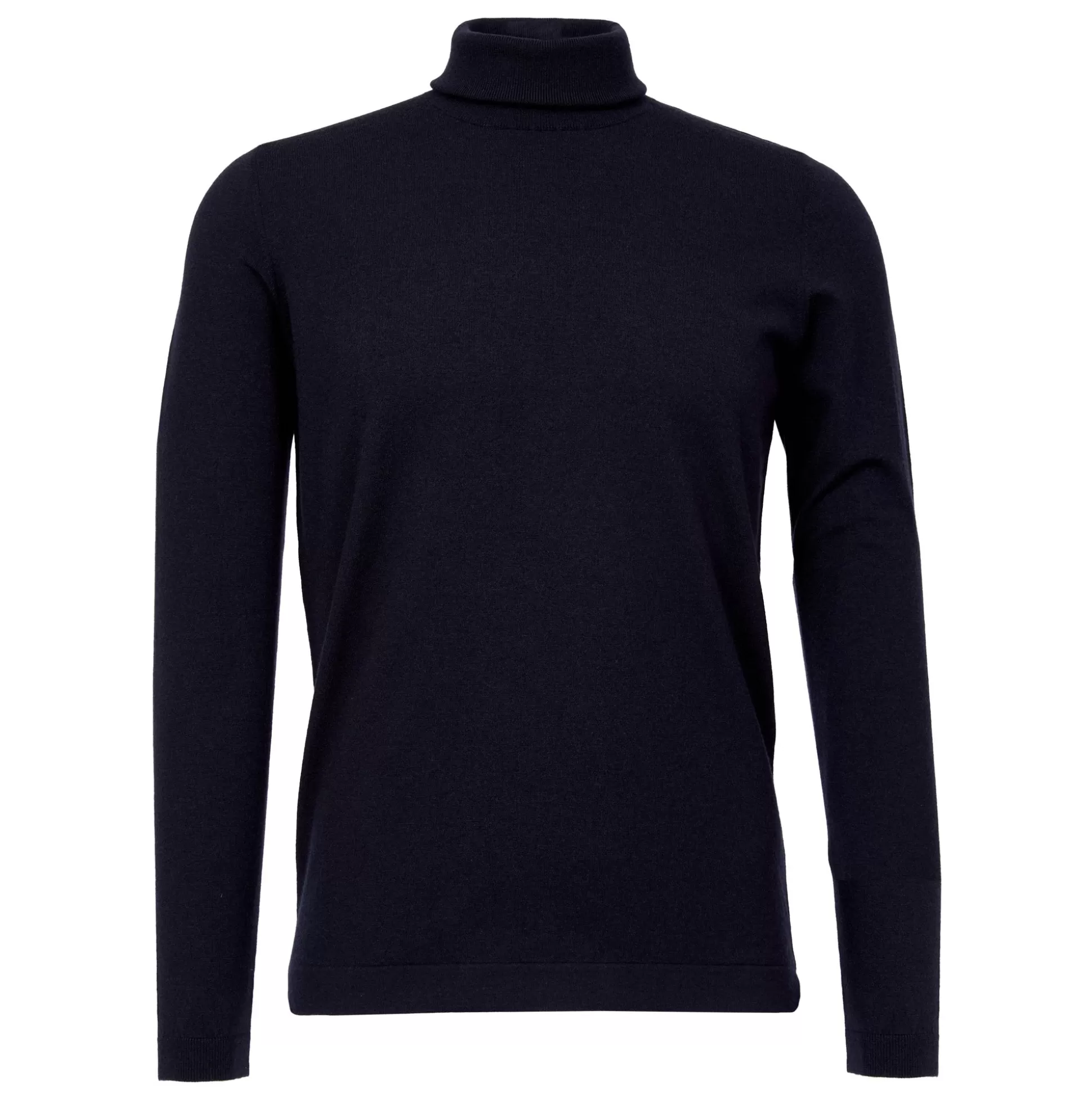 Clearance Henry Bucks FRADI Extrafine Merino Stretch Turtleneck Knitwear NAVY