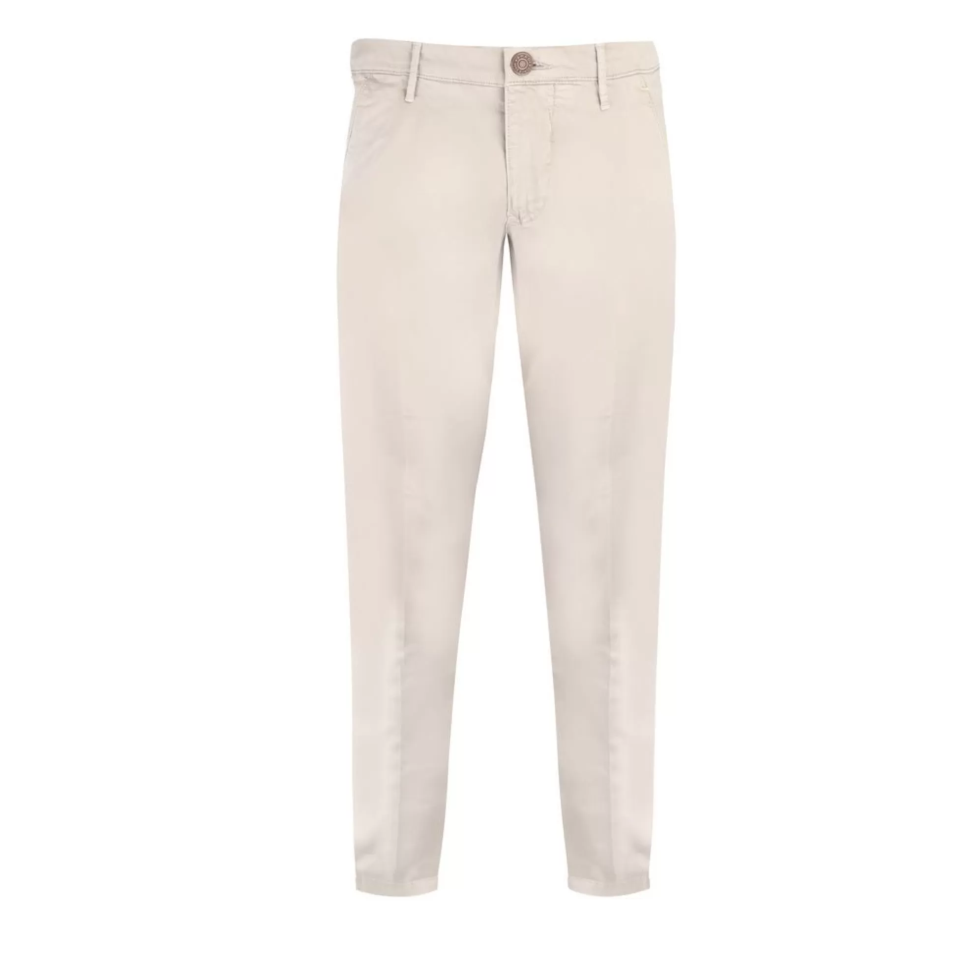 Best Henry Bucks FRADI Satin Cotton Stretch Chino MUD REG