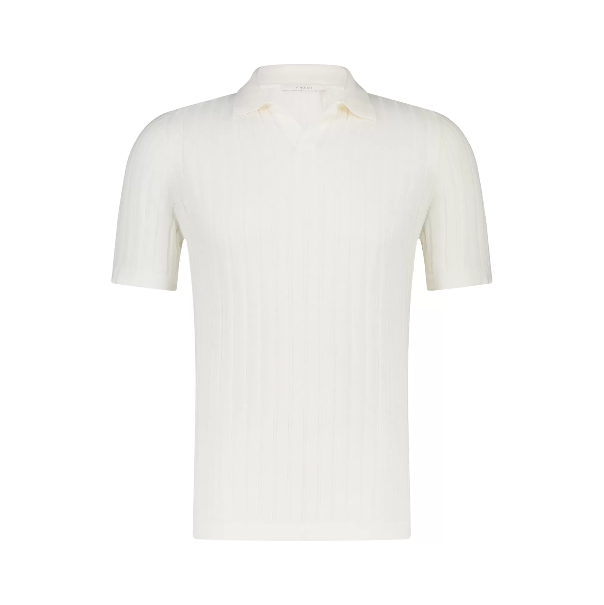 Fashion Henry Bucks FRADI Short Sleeve Ribbed Polo WHITE