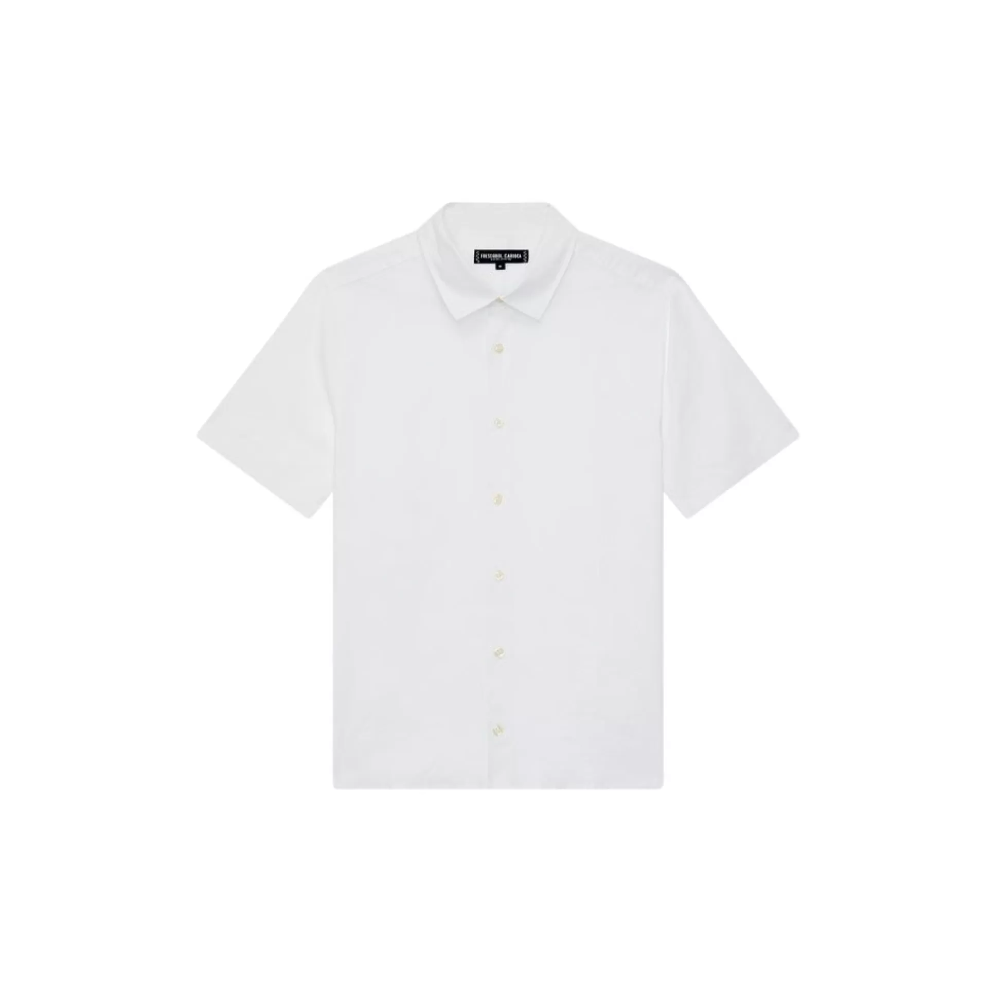 Hot Henry Bucks FRESCOBOL CARIOCA Castro Classic Linen Shirt WHITE