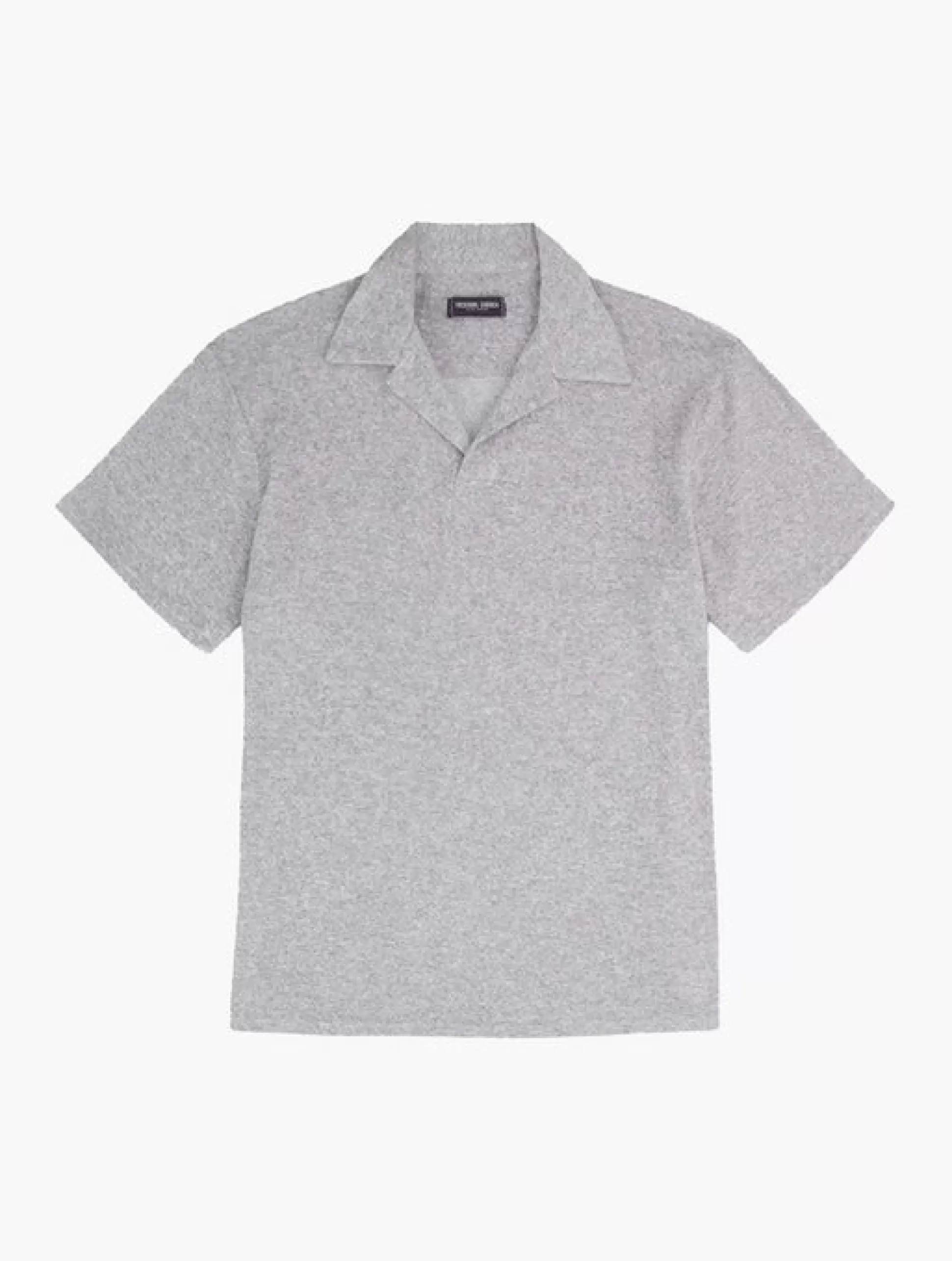 Shop Henry Bucks FRESCOBOL CARIOCA Faustino Terry Cotton Polo GREY MELANGE