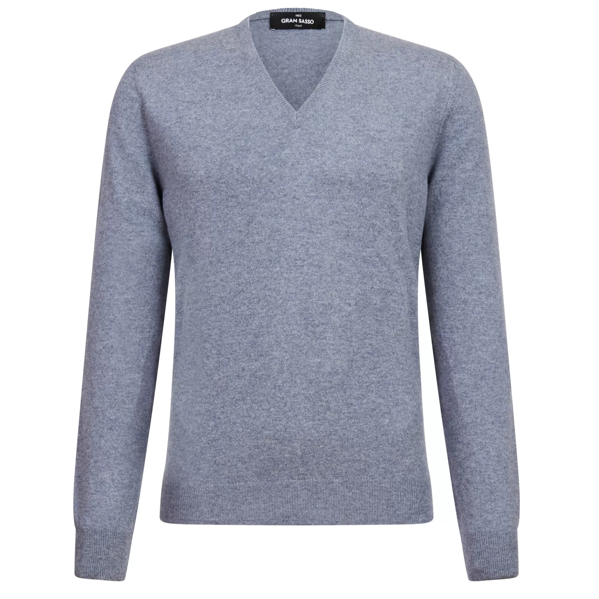 Shop Henry Bucks GRAN SASSO Cashmere V Neck Knit GREY