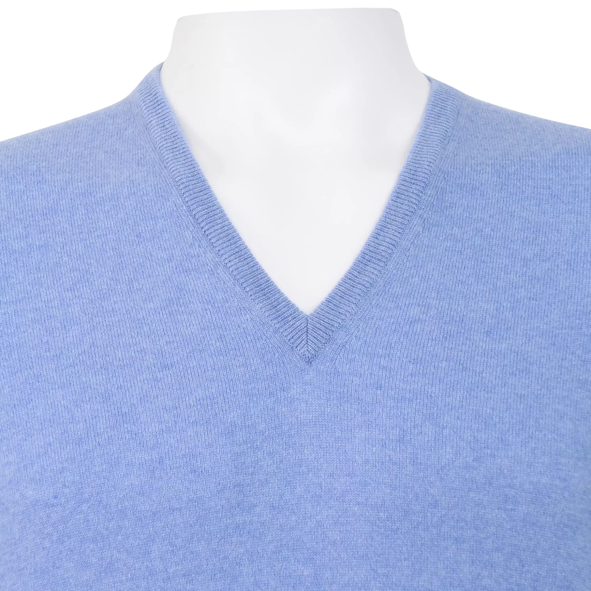 Discount Henry Bucks GRAN SASSO CASHMERE V-NECK SKY