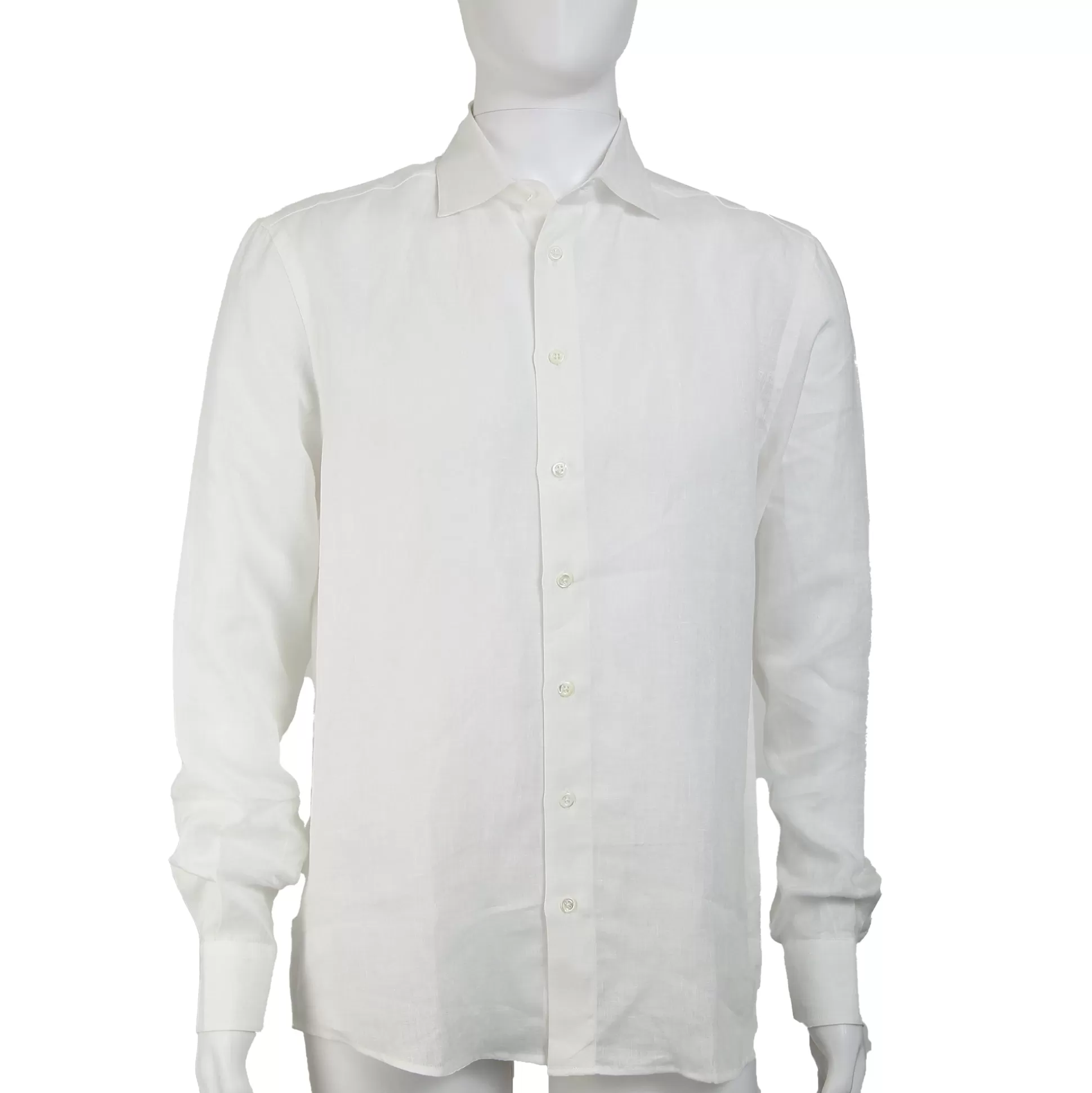 Flash Sale Henry Bucks GRAN SASSO Linen Shirt WHITE