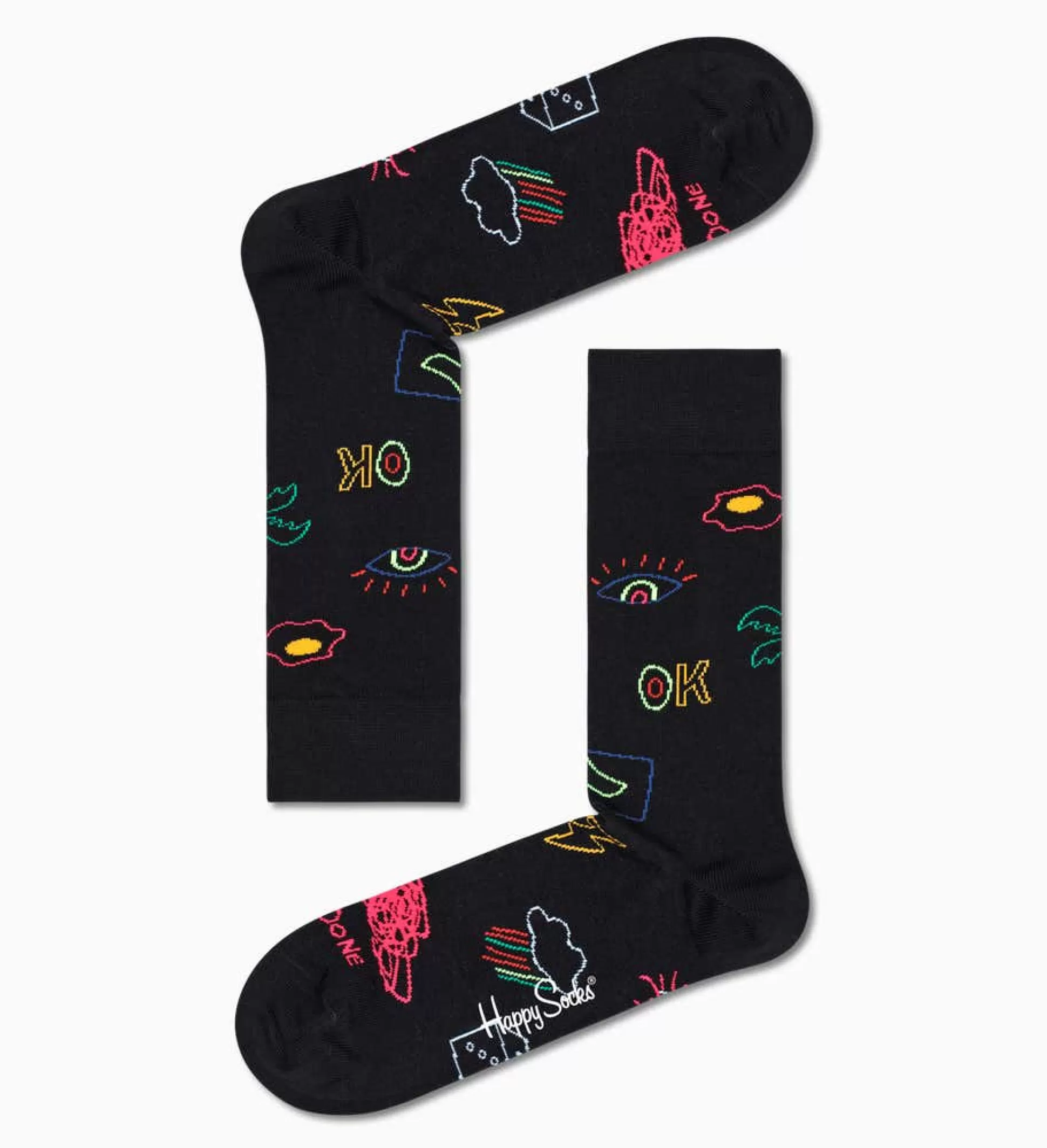 Store Henry Bucks HAPPY SOCKS- Good Times SOCKS BLACK