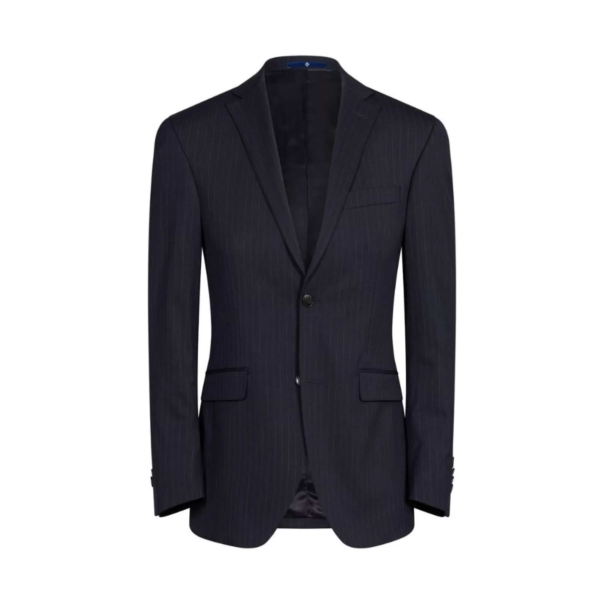 Best Sale Henry Bucks Single Breasted Pinstripe Suit NAVY REG