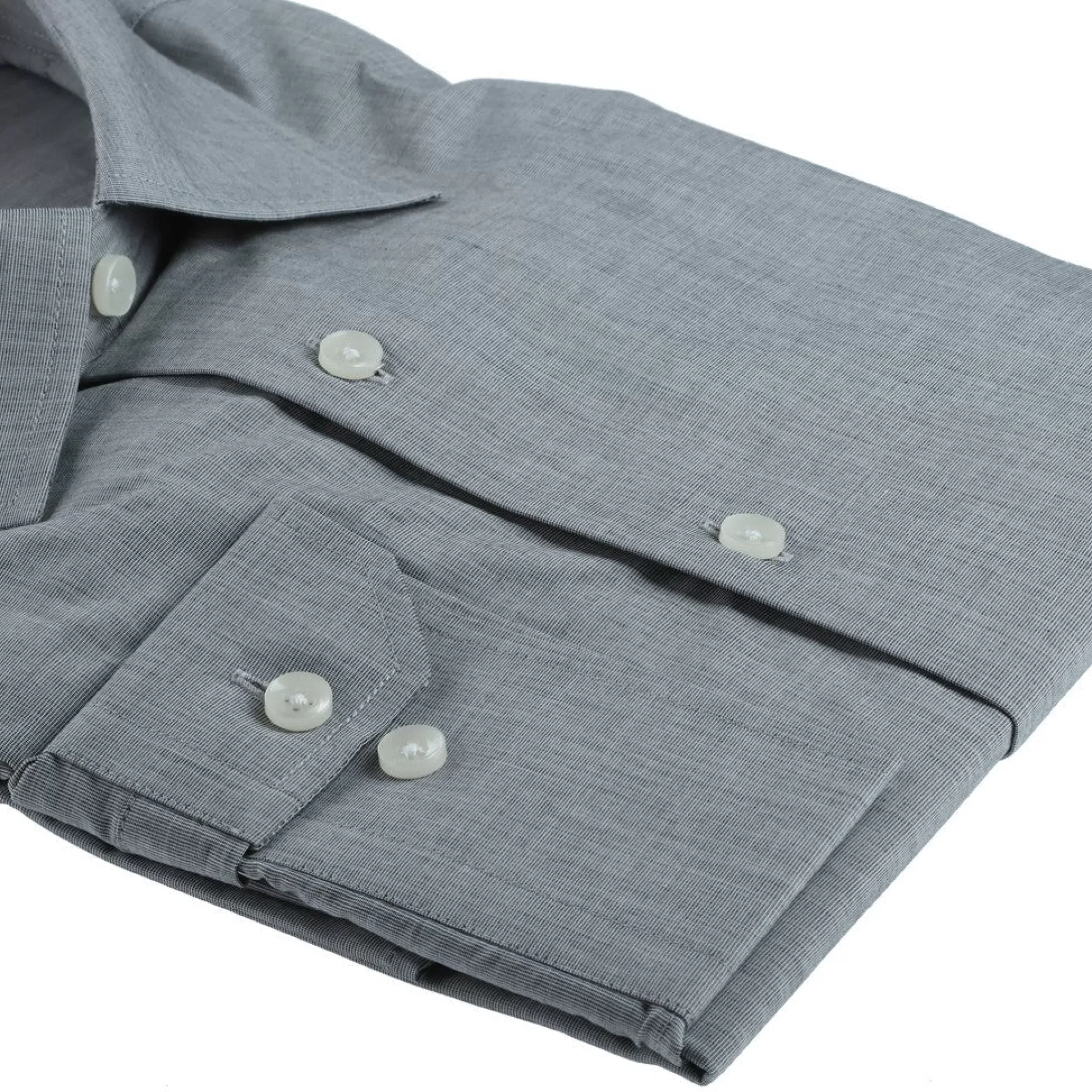 Flash Sale Henry Bucks HENRY SARTORIAL 100% Cotton Single Cuff Shirt GREY GREY SC