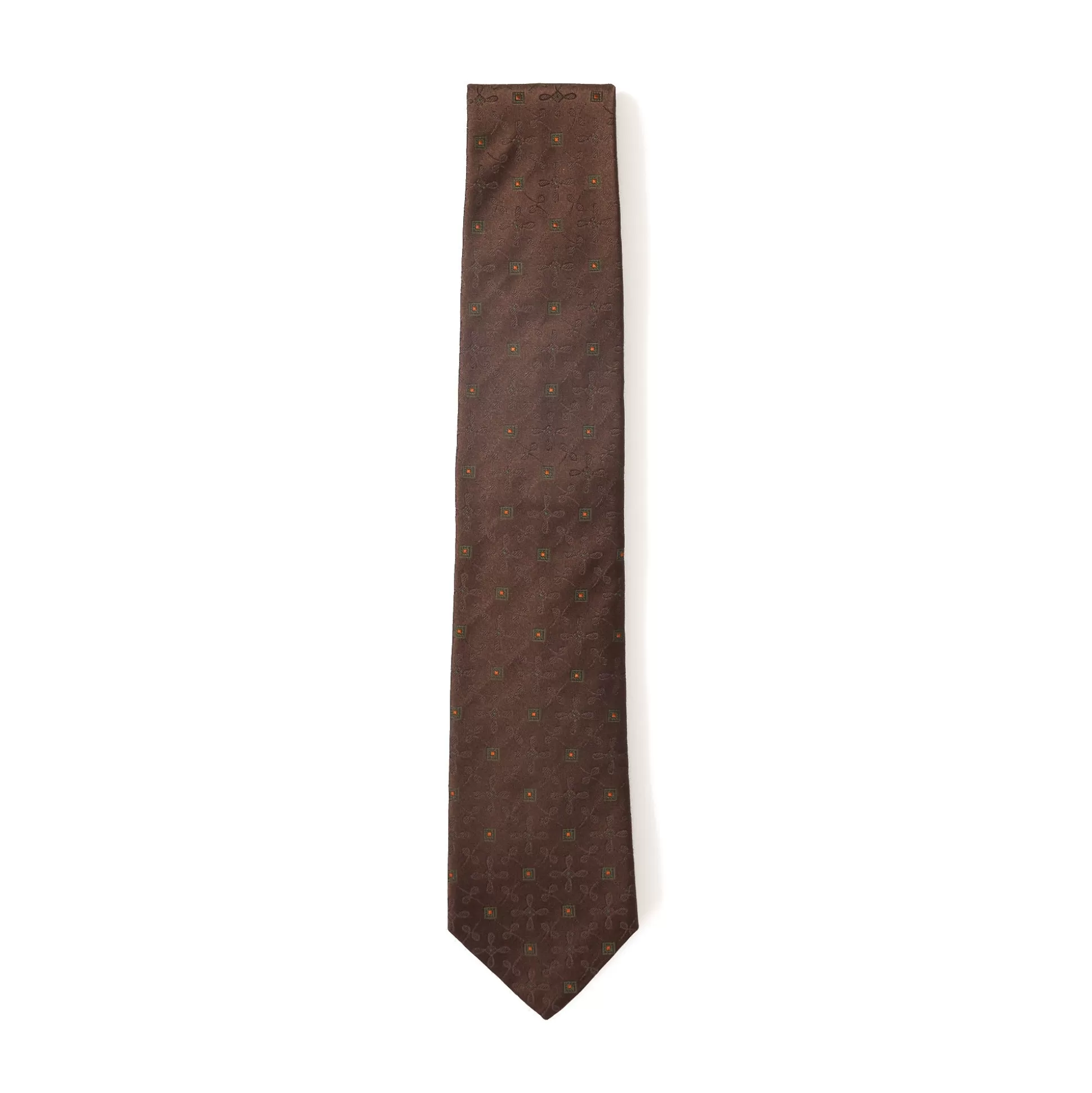 Shop Henry Bucks HENRY SARTORIAL 100% Silk Floral Tie BROWN