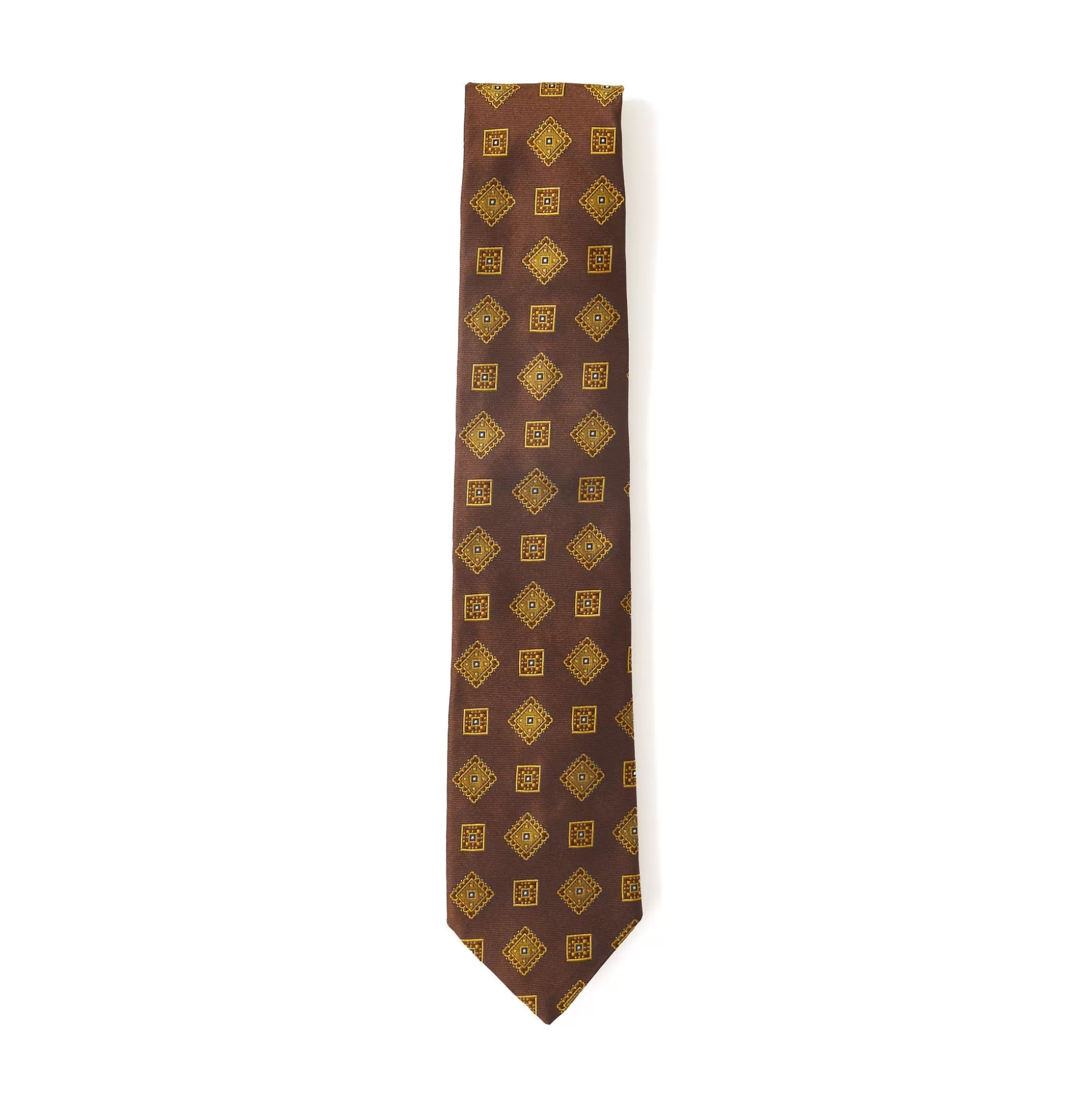 New Henry Bucks HENRY SARTORIAL 100% Silk Motif Tie RUST