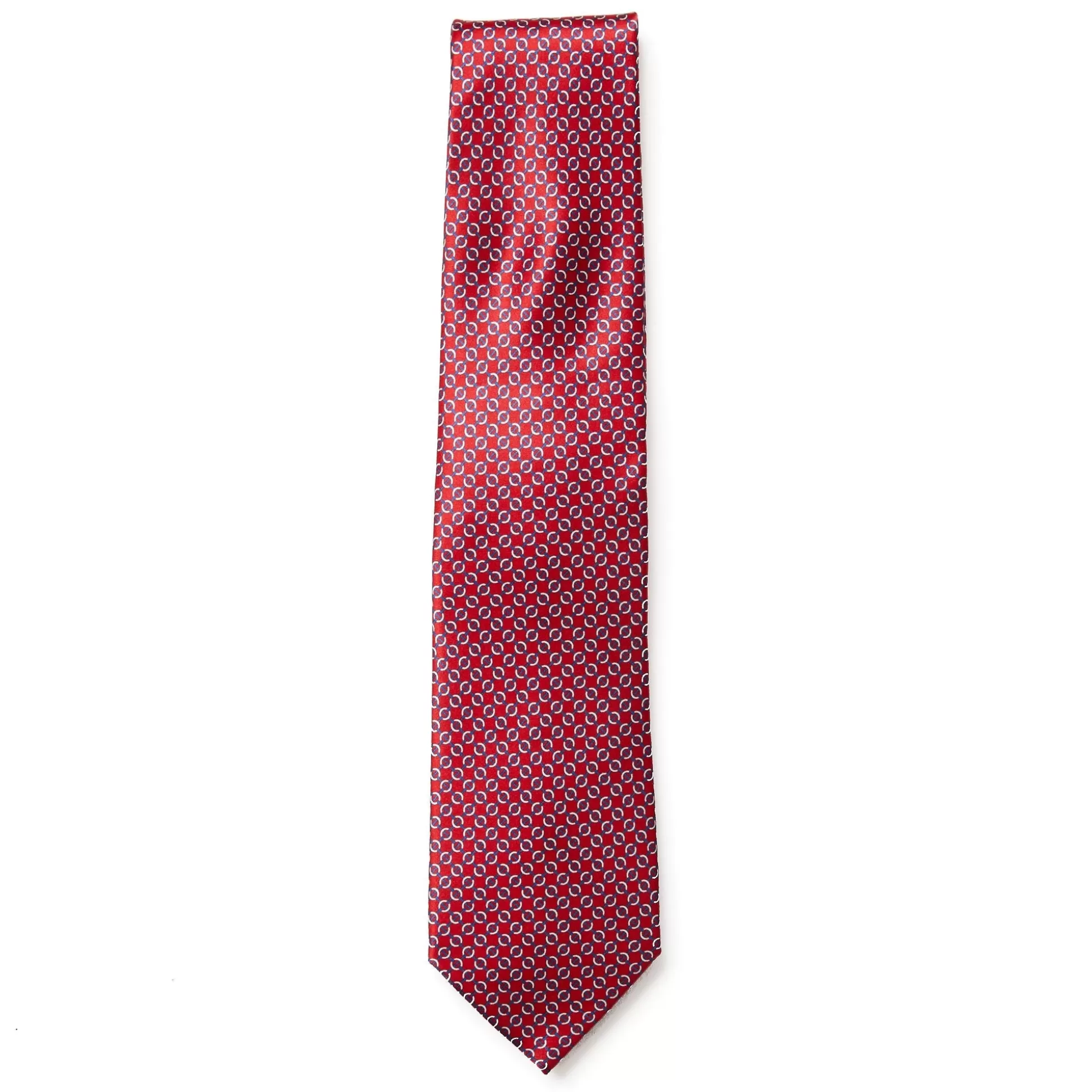 Clearance Henry Bucks HENRY SARTORIAL 3 Fold Raso Stampato Tie RED