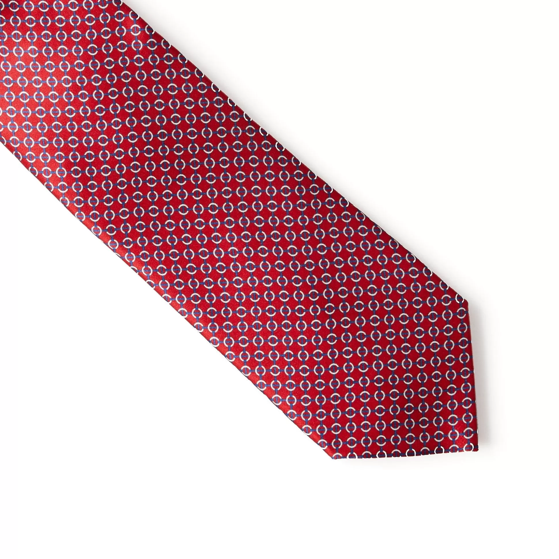 Clearance Henry Bucks HENRY SARTORIAL 3 Fold Raso Stampato Tie RED