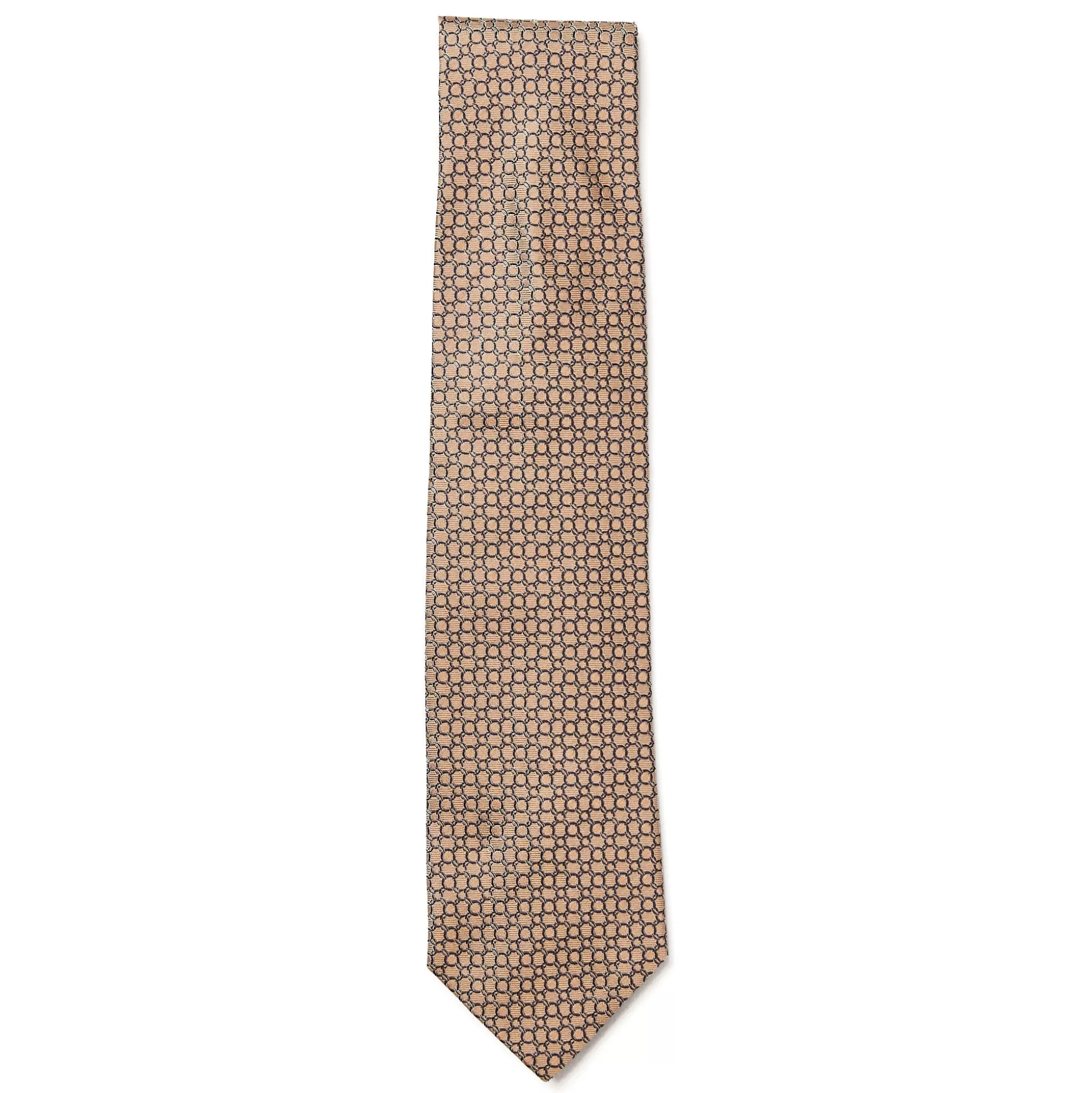 New Henry Bucks HENRY SARTORIAL 3 Fold Silk Jacquard Tie GOLD