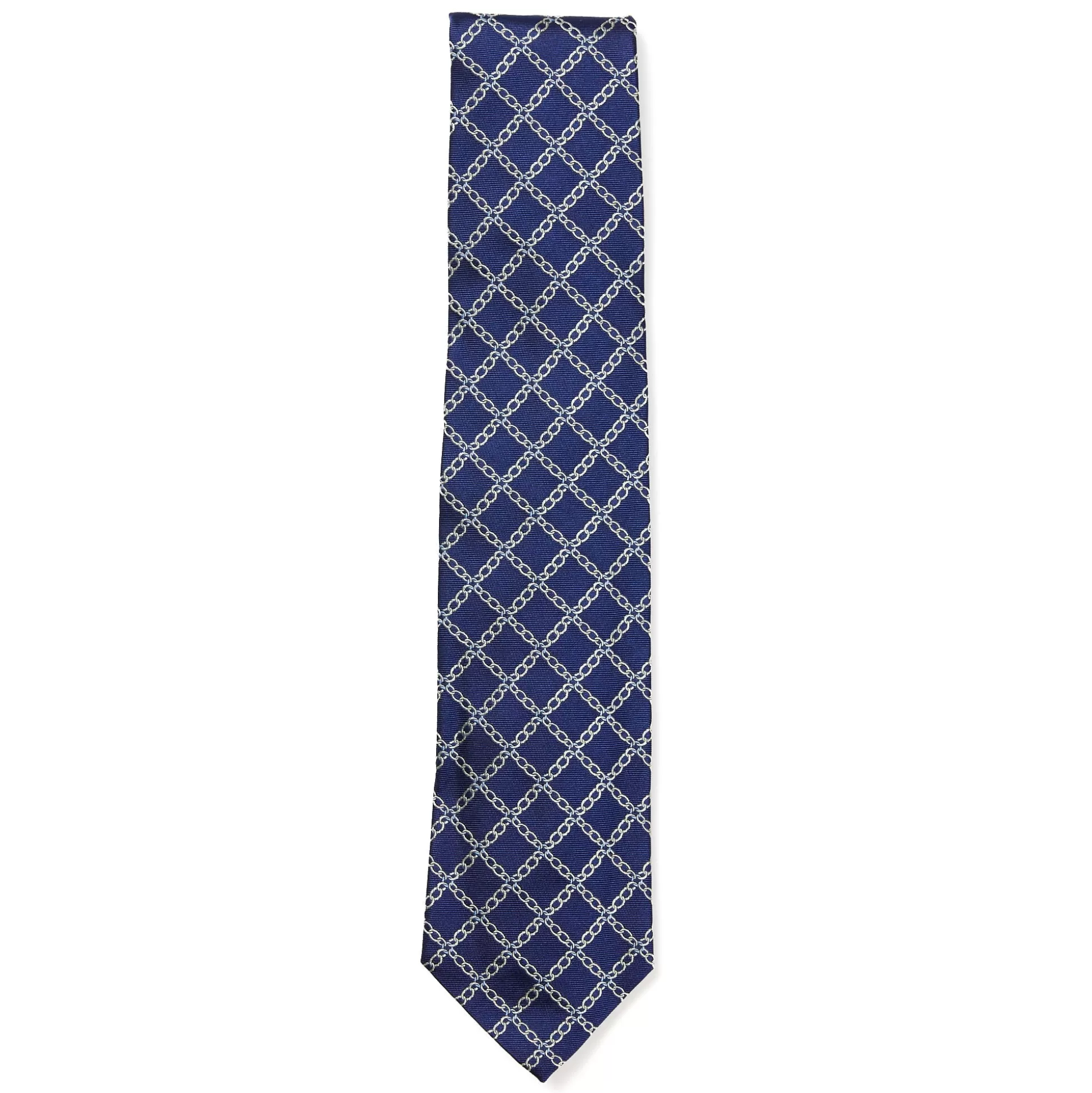 Outlet Henry Bucks HENRY SARTORIAL 3 Fold Silk Jacquard Tie NAVY/GREY