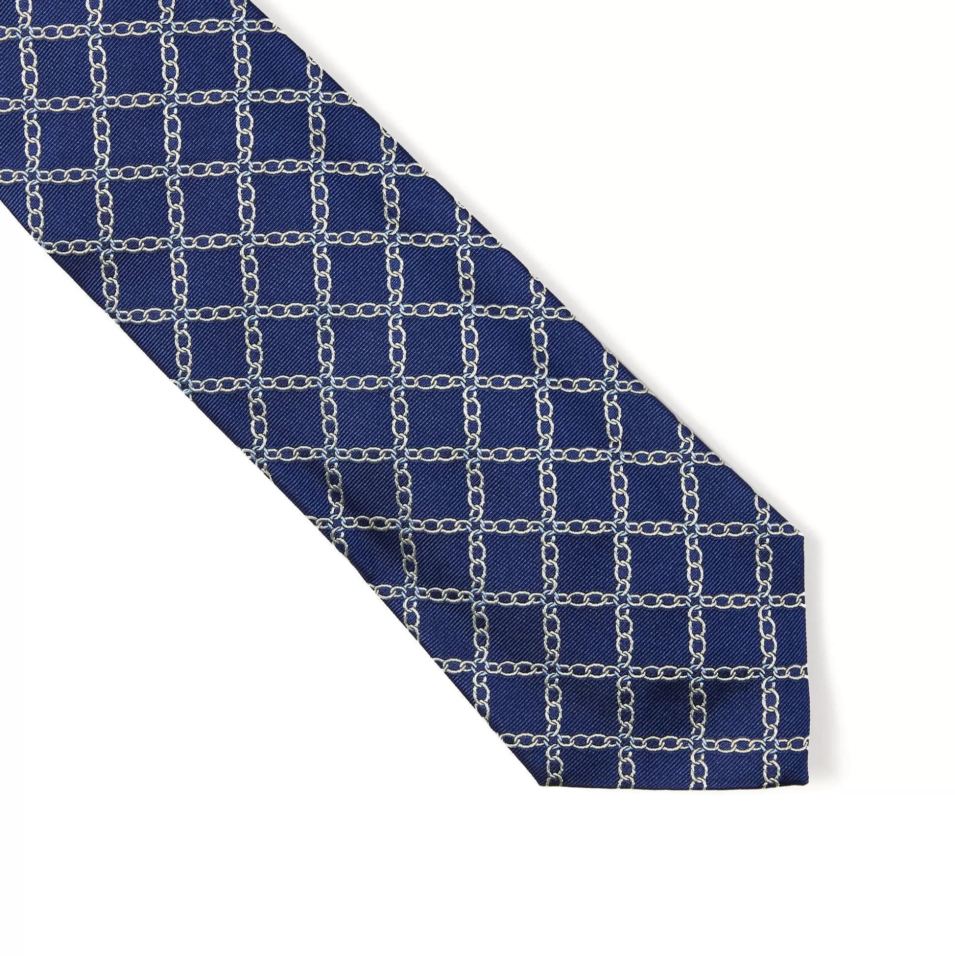 Outlet Henry Bucks HENRY SARTORIAL 3 Fold Silk Jacquard Tie NAVY/GREY