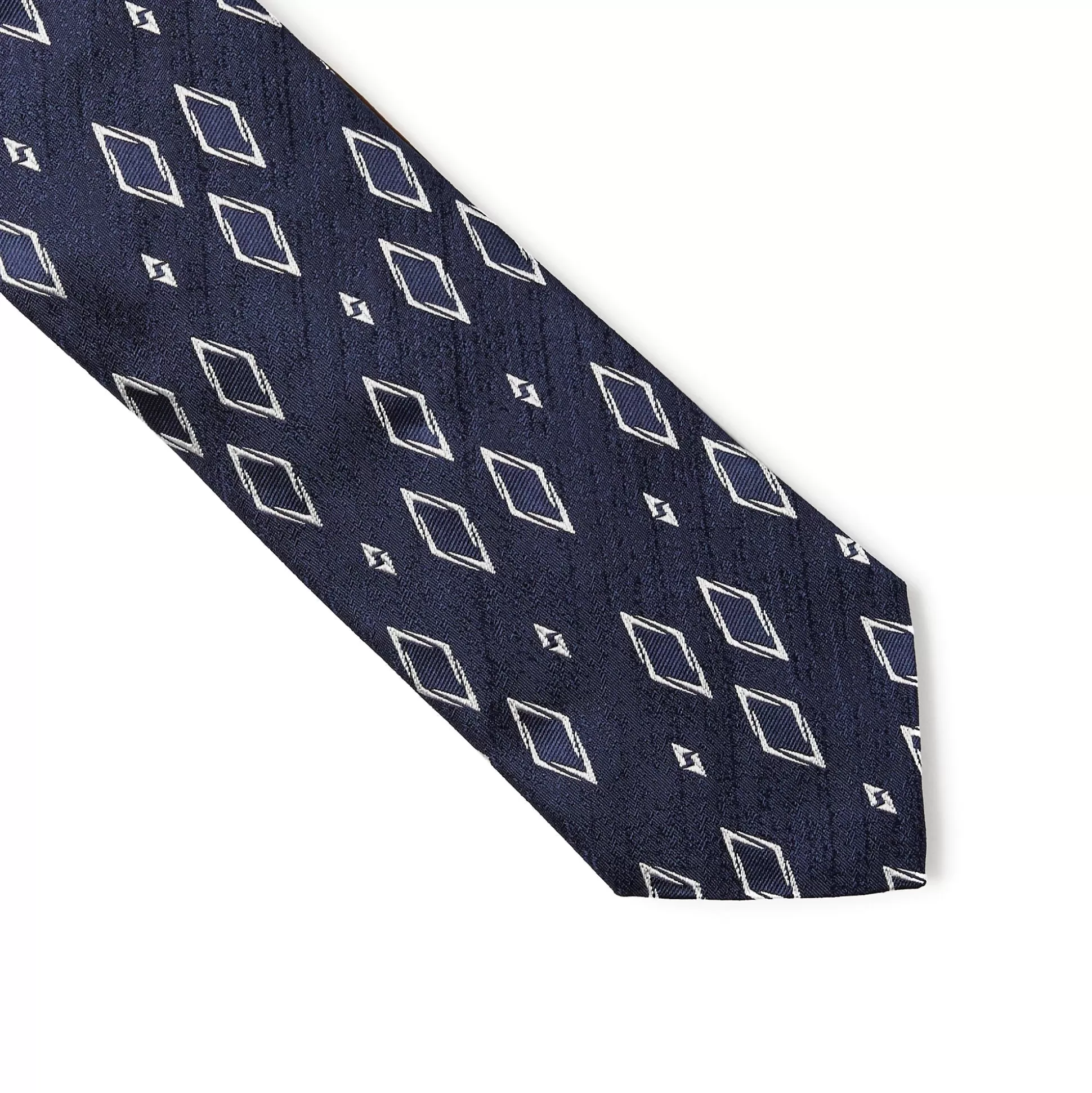 Cheap Henry Bucks HENRY SARTORIAL 3 Fold Silk Platinum Tie NAVY