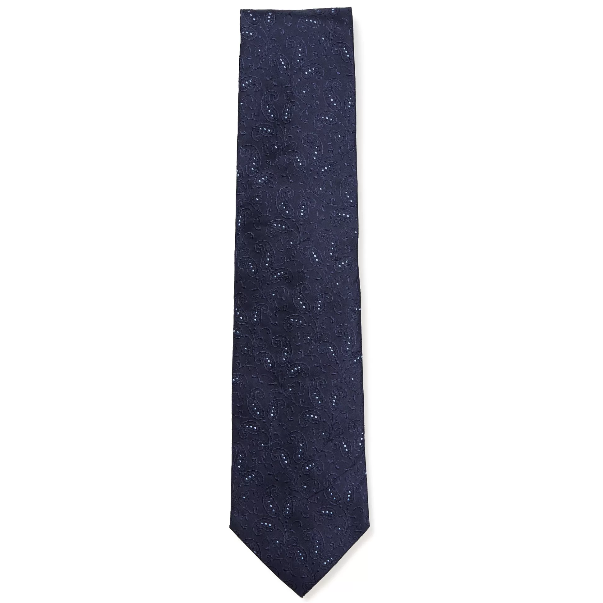 Best Sale Henry Bucks HENRY SARTORIAL 3 Fold Silk Platinum Tie NAVY/SKY