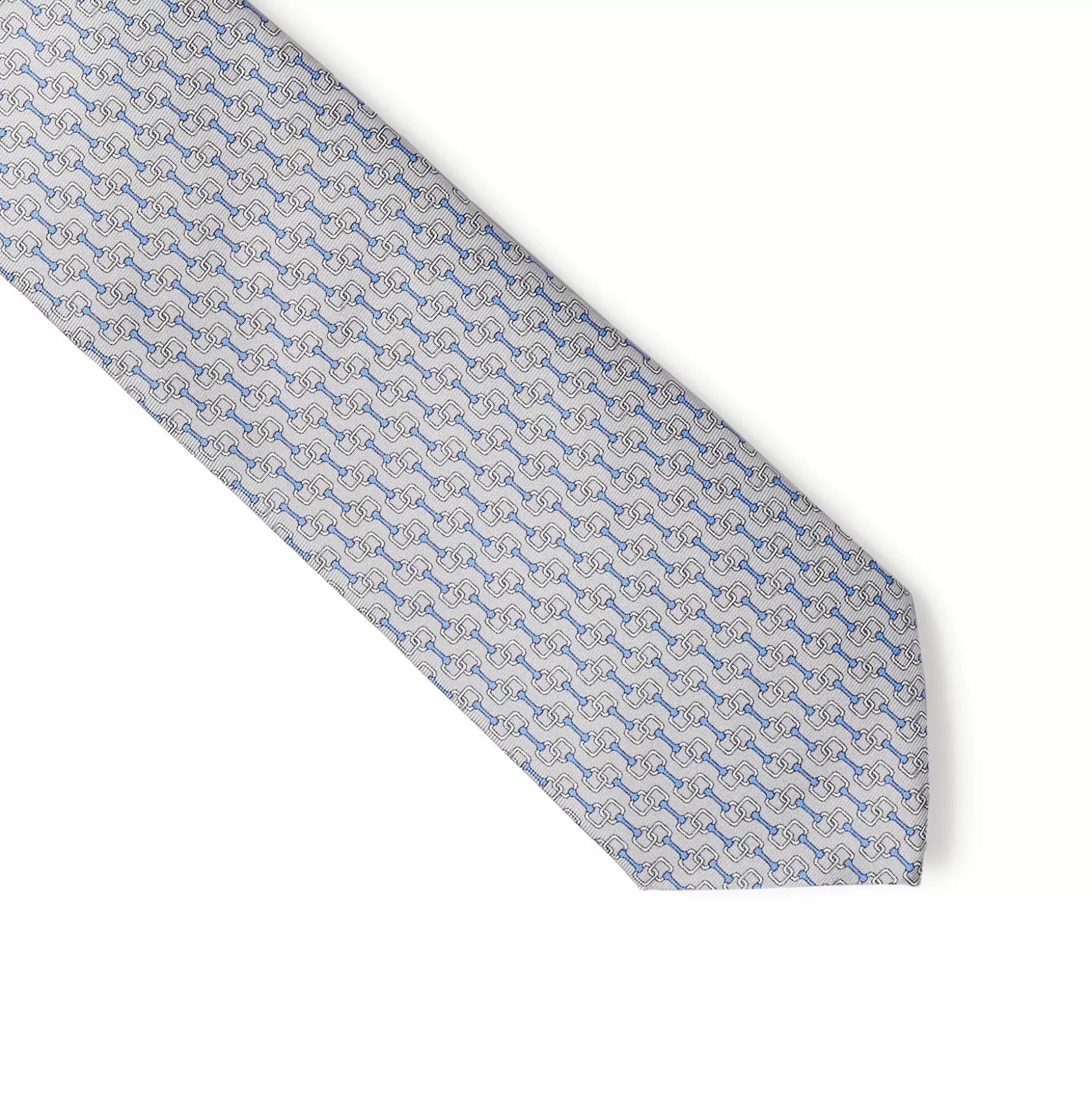 Sale Henry Bucks HENRY SARTORIAL 3 Fold Twill Fantasia Tie GREY