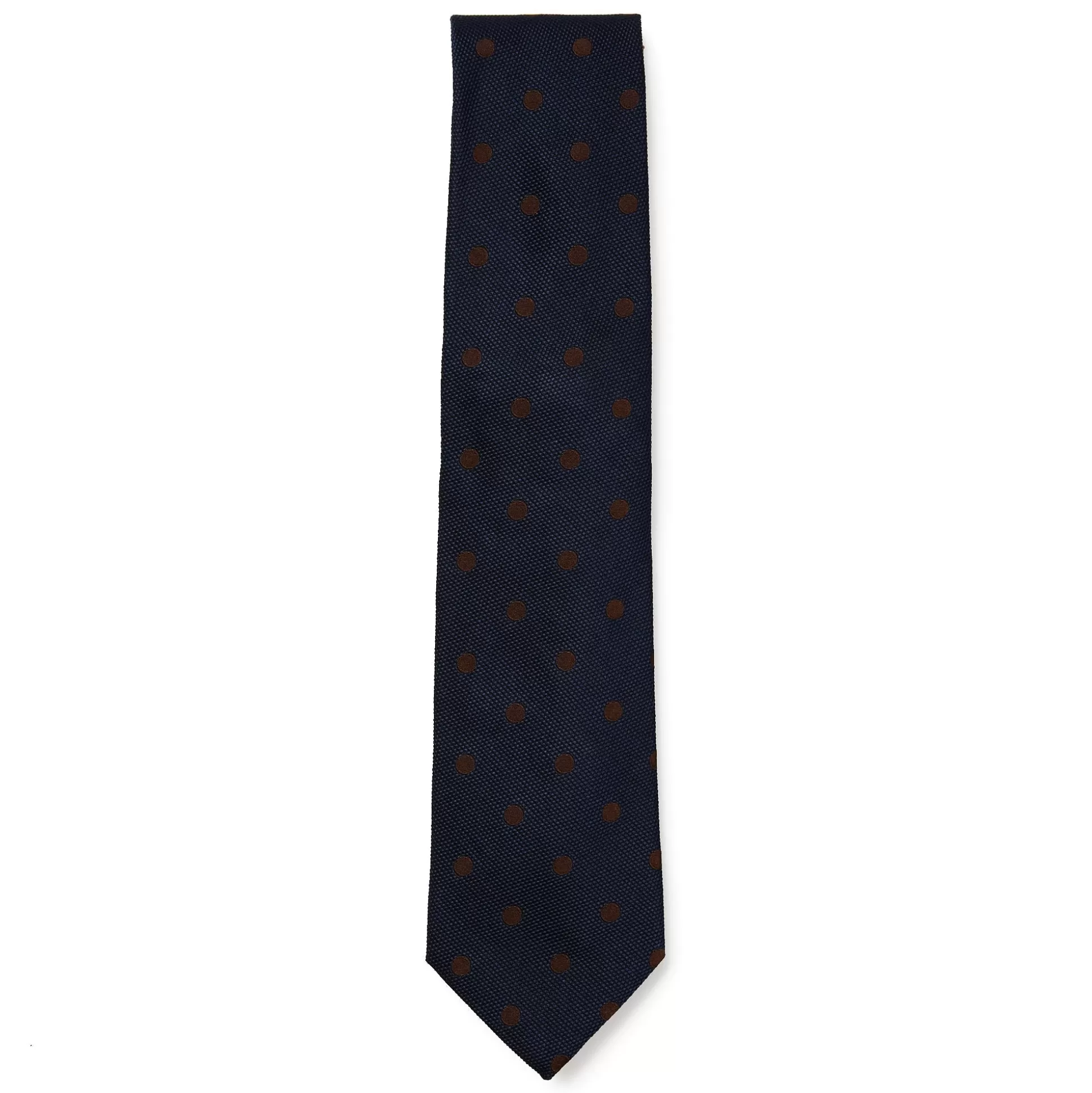 Cheap Henry Bucks HENRY SARTORIAL 3 Fold Zeus Collection Tie NAVY/BROWN