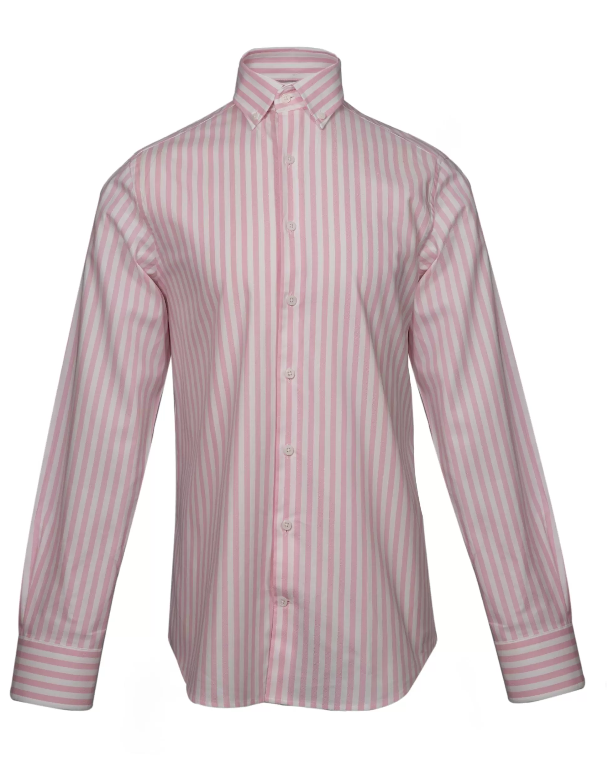 Clearance Henry Bucks HENRY SARTORIAL Bengal Stripe Shirt PINK/WHITE