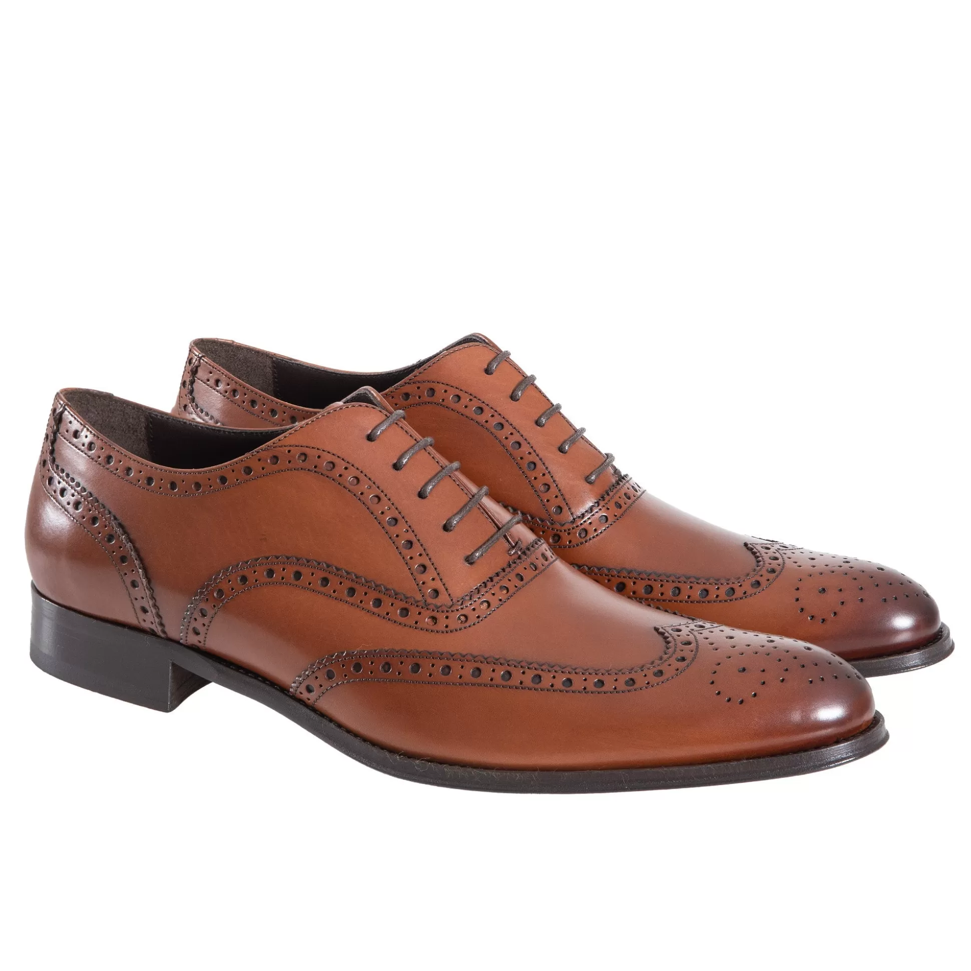 Shop Henry Bucks HENRY SARTORIAL Brogue Oxford WALNUT