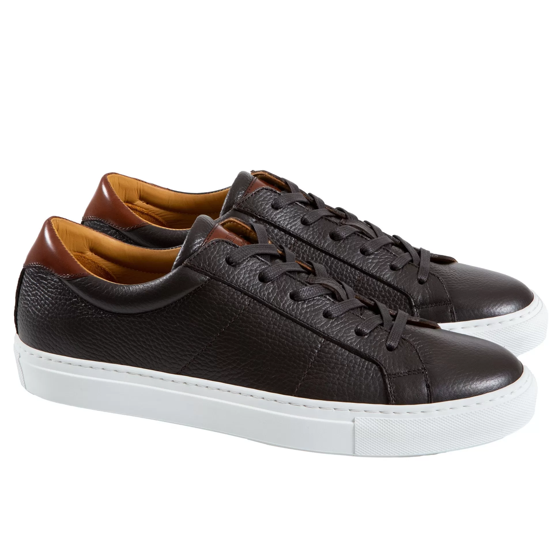 Online Henry Bucks HENRY SARTORIAL Calf Leather Sneakers BROWN