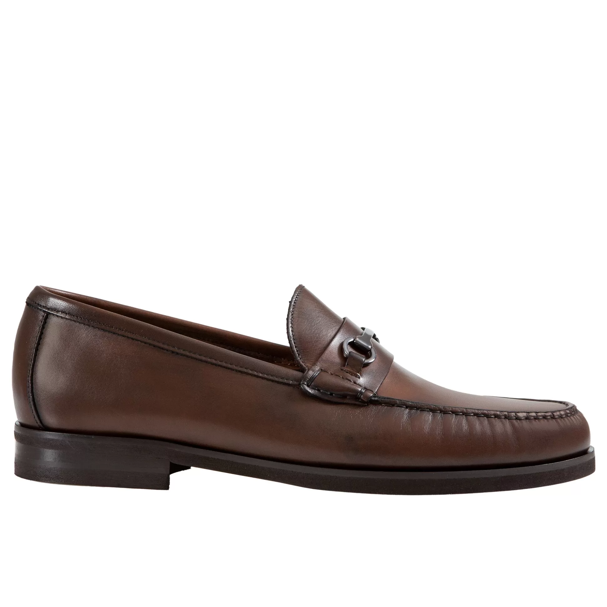 Shop Henry Bucks HENRY SARTORIAL Calf Sport Moccasin BROWN/BLACK