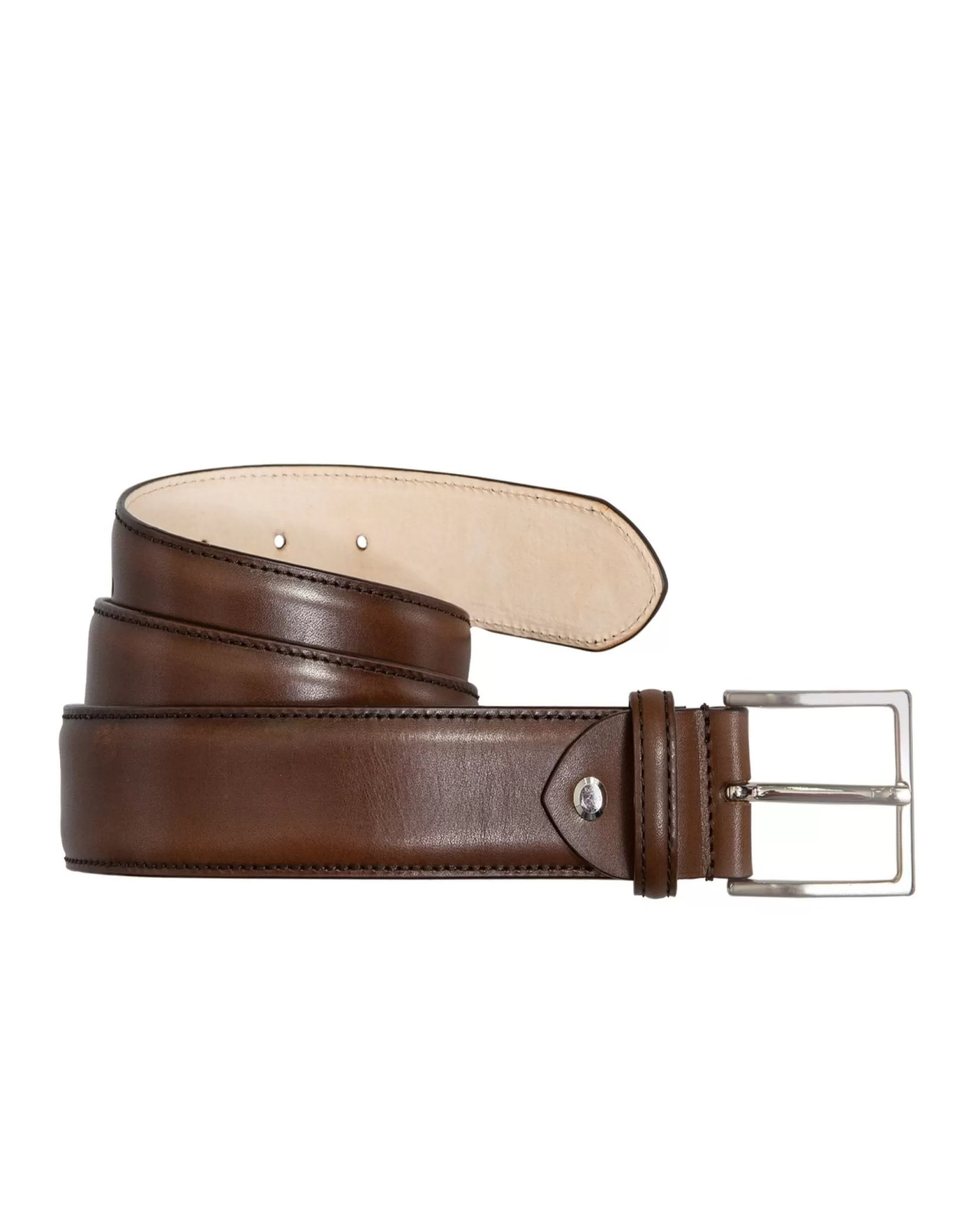 Fashion Henry Bucks HENRY SARTORIAL Calfskin Belt DARK BROWN