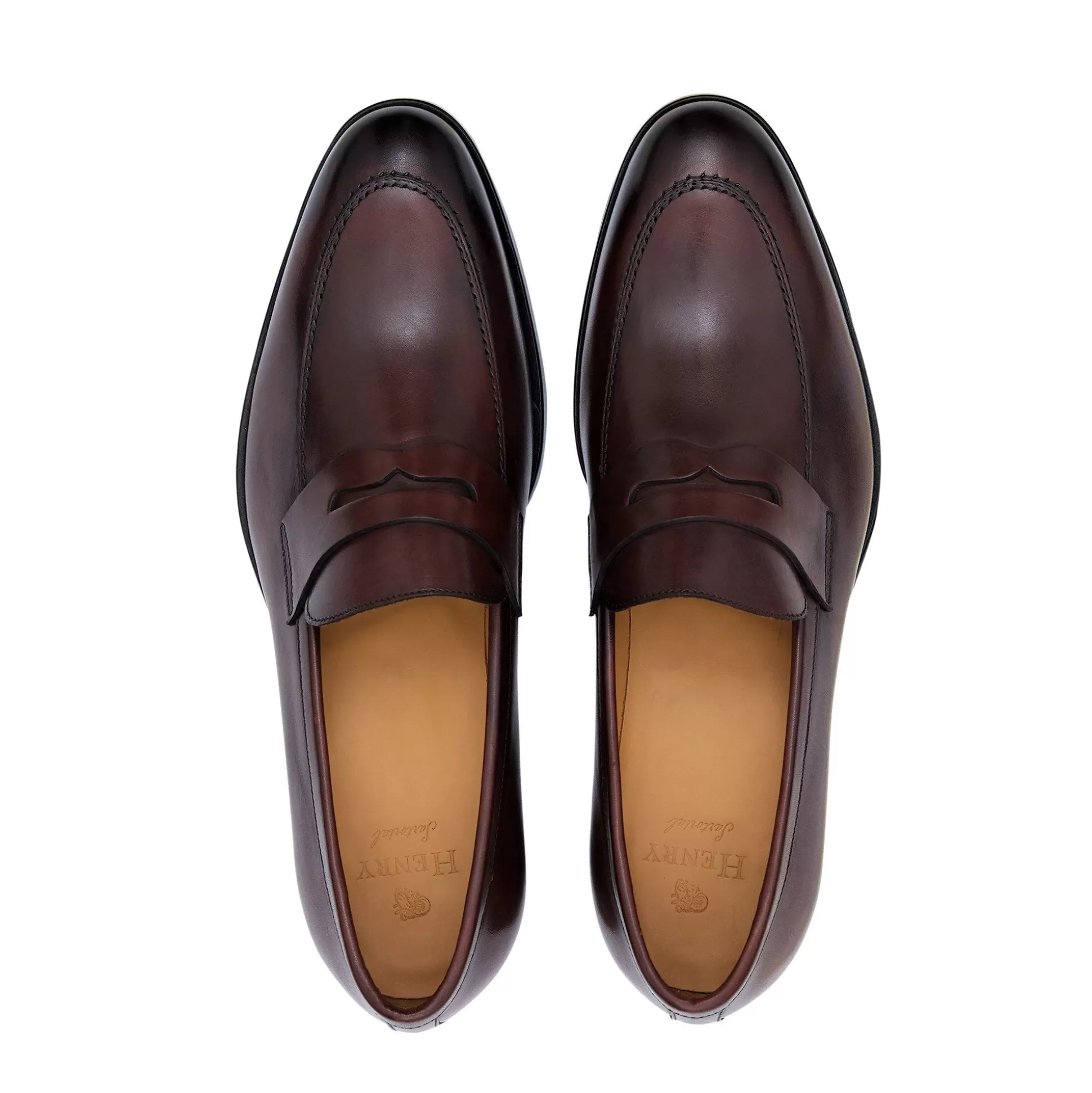 Shop Henry Bucks HENRY SARTORIAL Campbell Loafers DARK BROWN