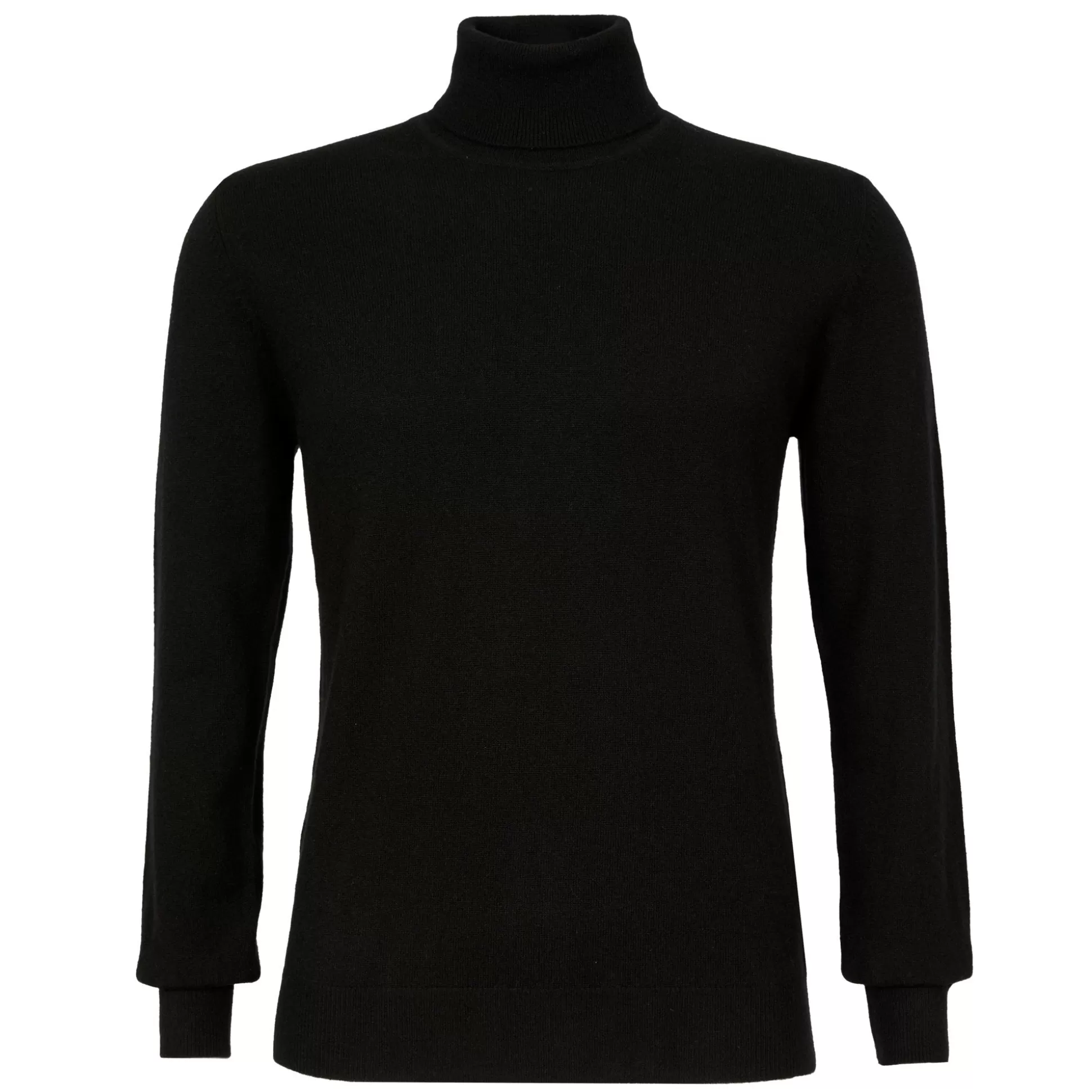 New Henry Bucks HENRY SARTORIAL Cashmere Roll Neck Knit BLACK