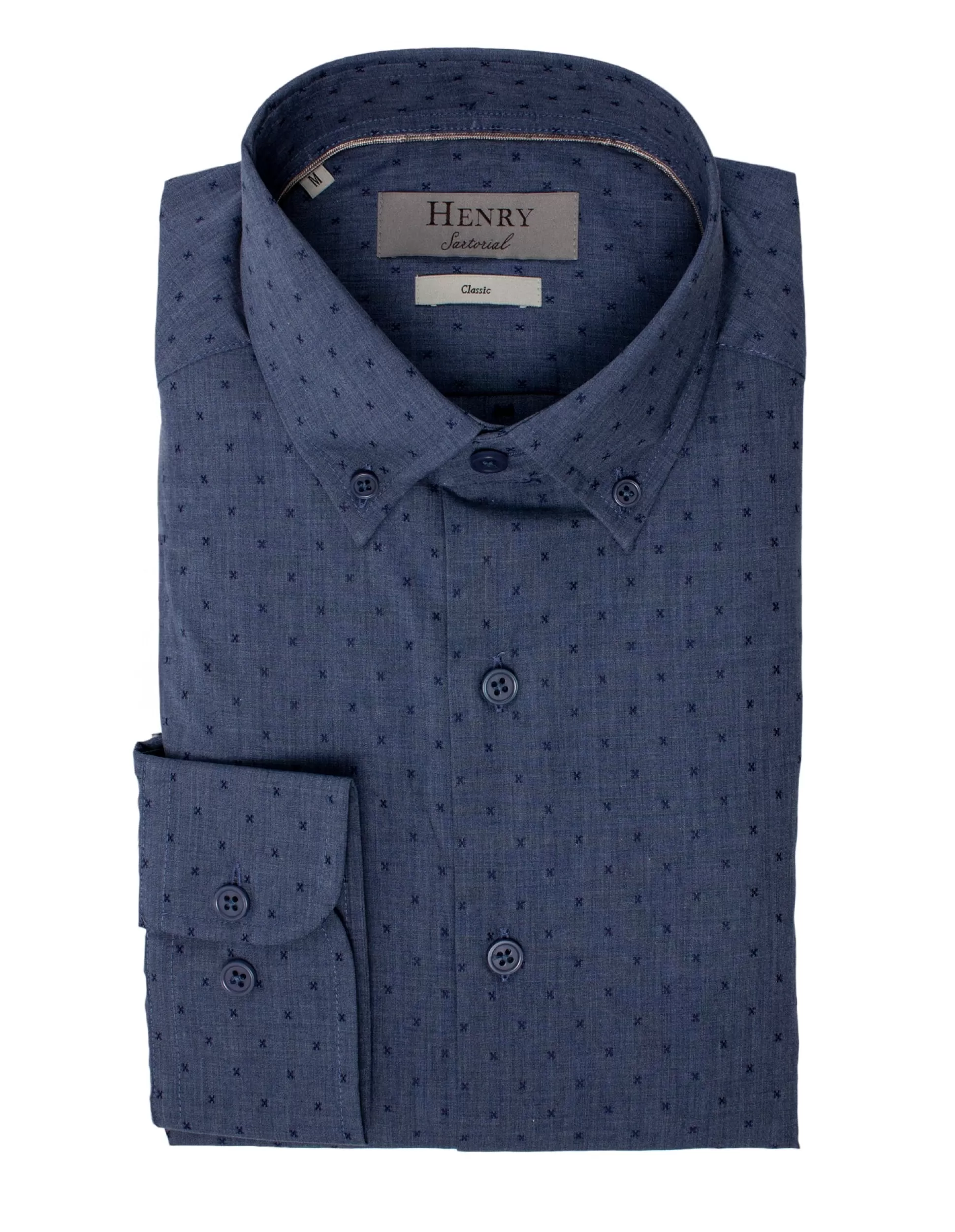 Best Sale Henry Bucks HENRY SARTORIAL Casual Cross Shirt NAVY