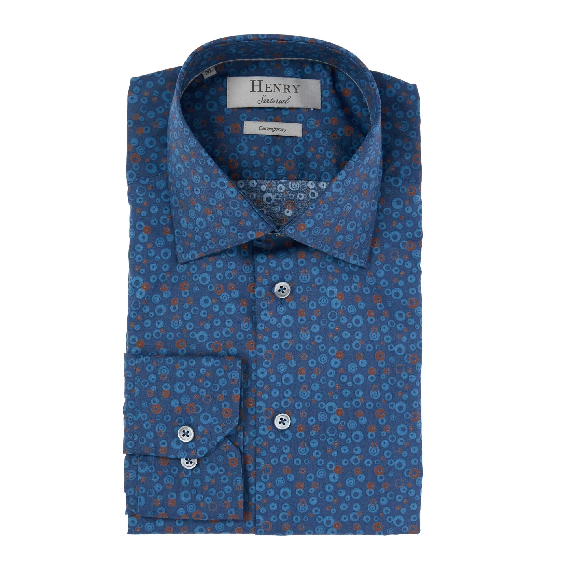 Online Henry Bucks HENRY SARTORIAL Casual Shirt BLUE MULTI