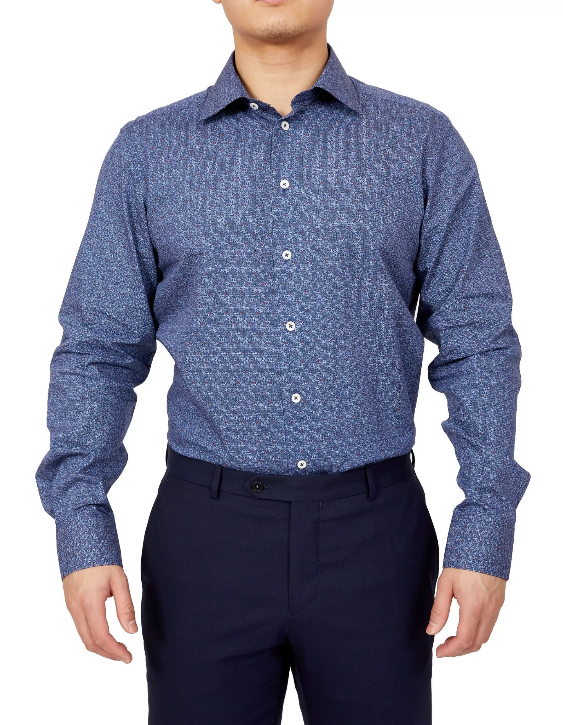 Fashion Henry Bucks HENRY SARTORIAL Casual Shirt BLUE MULTI