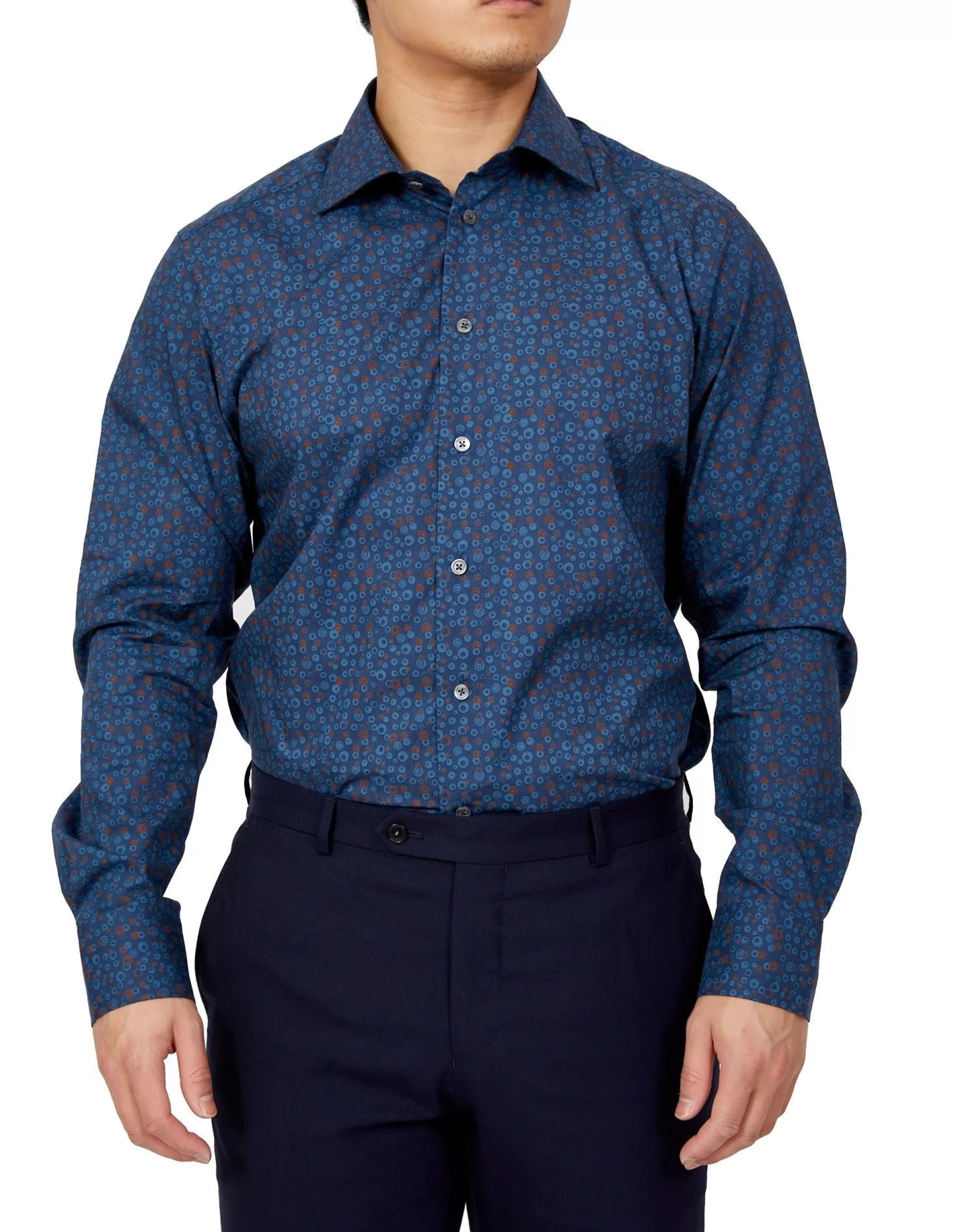 Online Henry Bucks HENRY SARTORIAL Casual Shirt BLUE MULTI