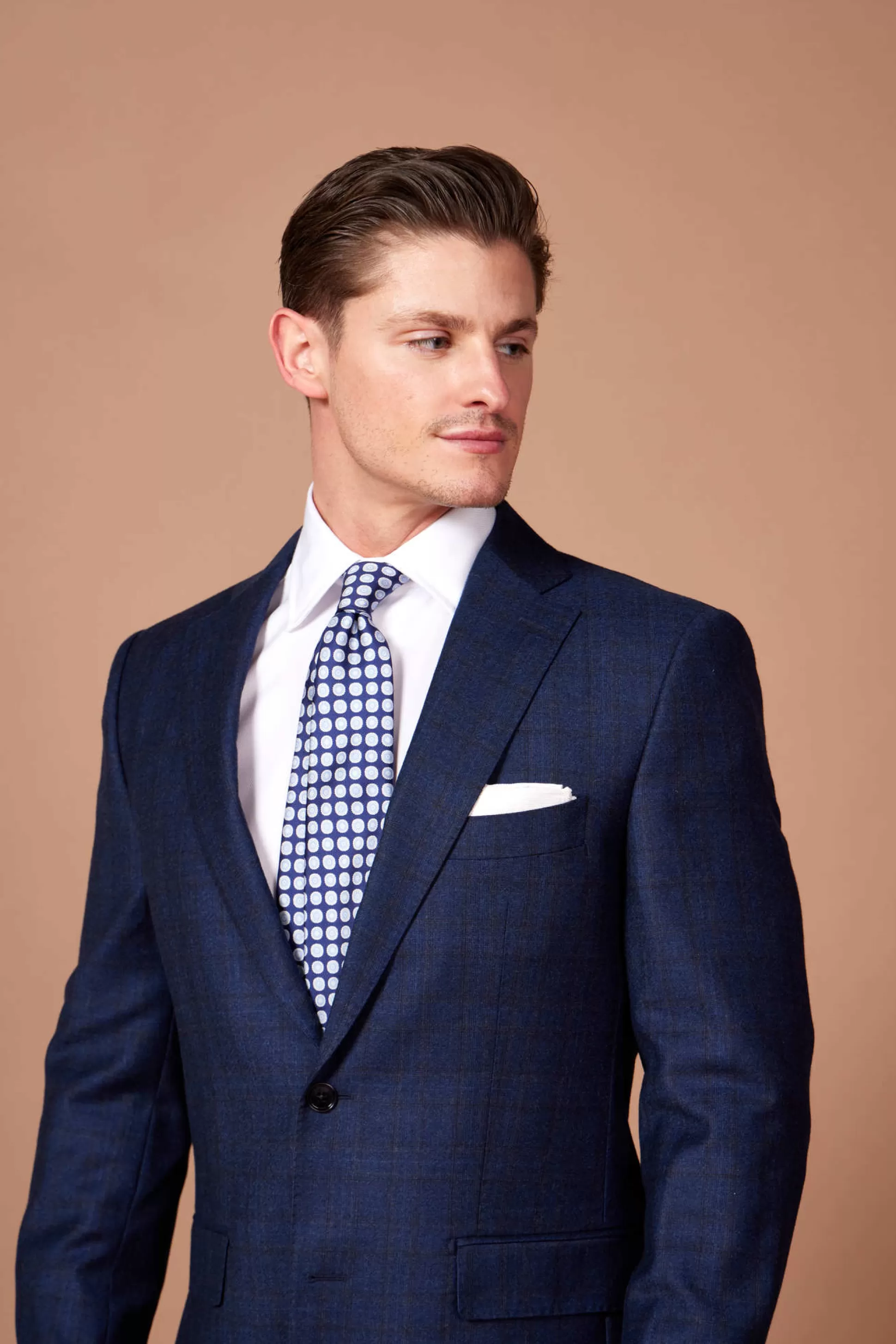 Online Henry Bucks HENRY SARTORIAL Check Suit NAVY REG