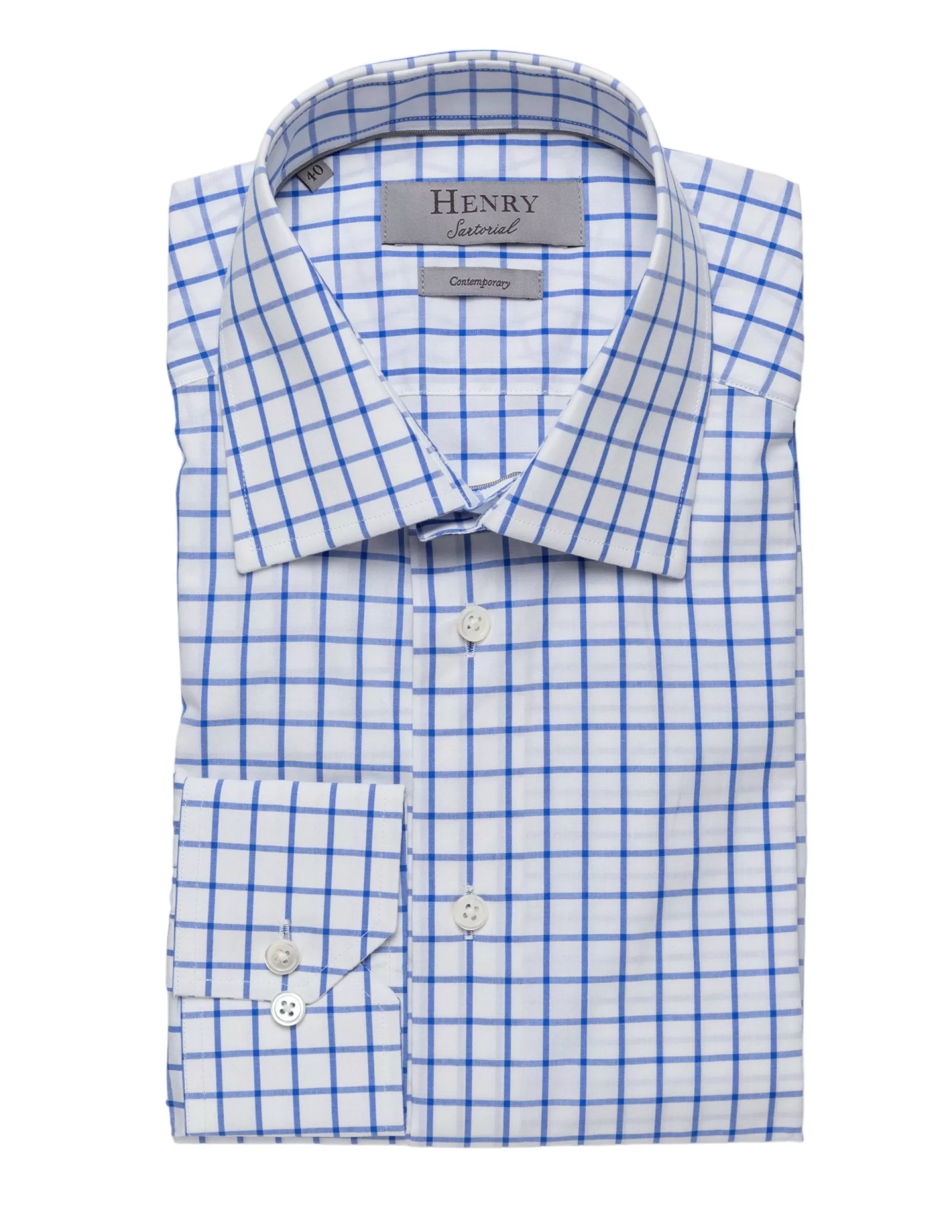 Flash Sale Henry Bucks HENRY SARTORIAL Check Shirt CLASSIC BLUE