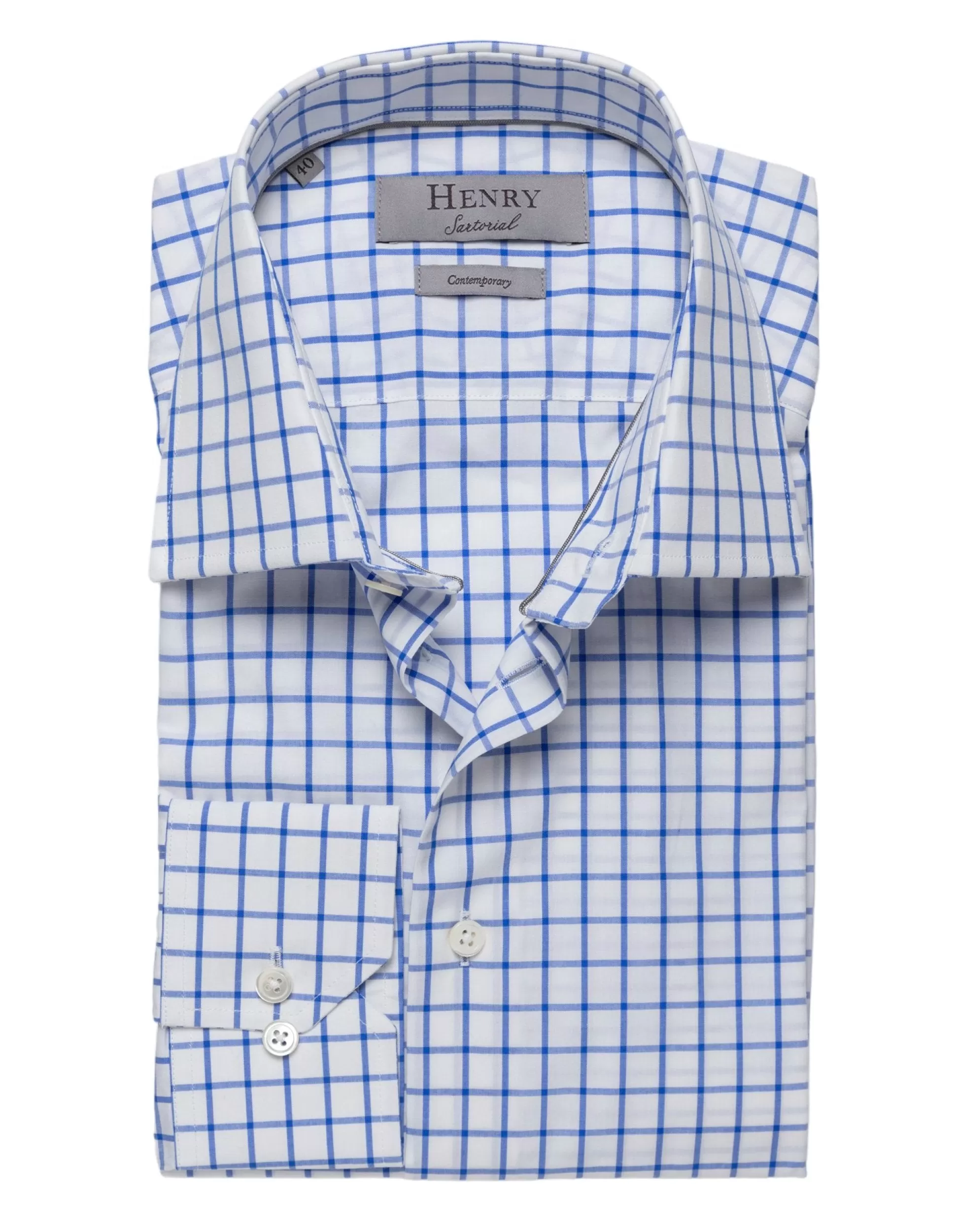 Flash Sale Henry Bucks HENRY SARTORIAL Check Shirt CLASSIC BLUE