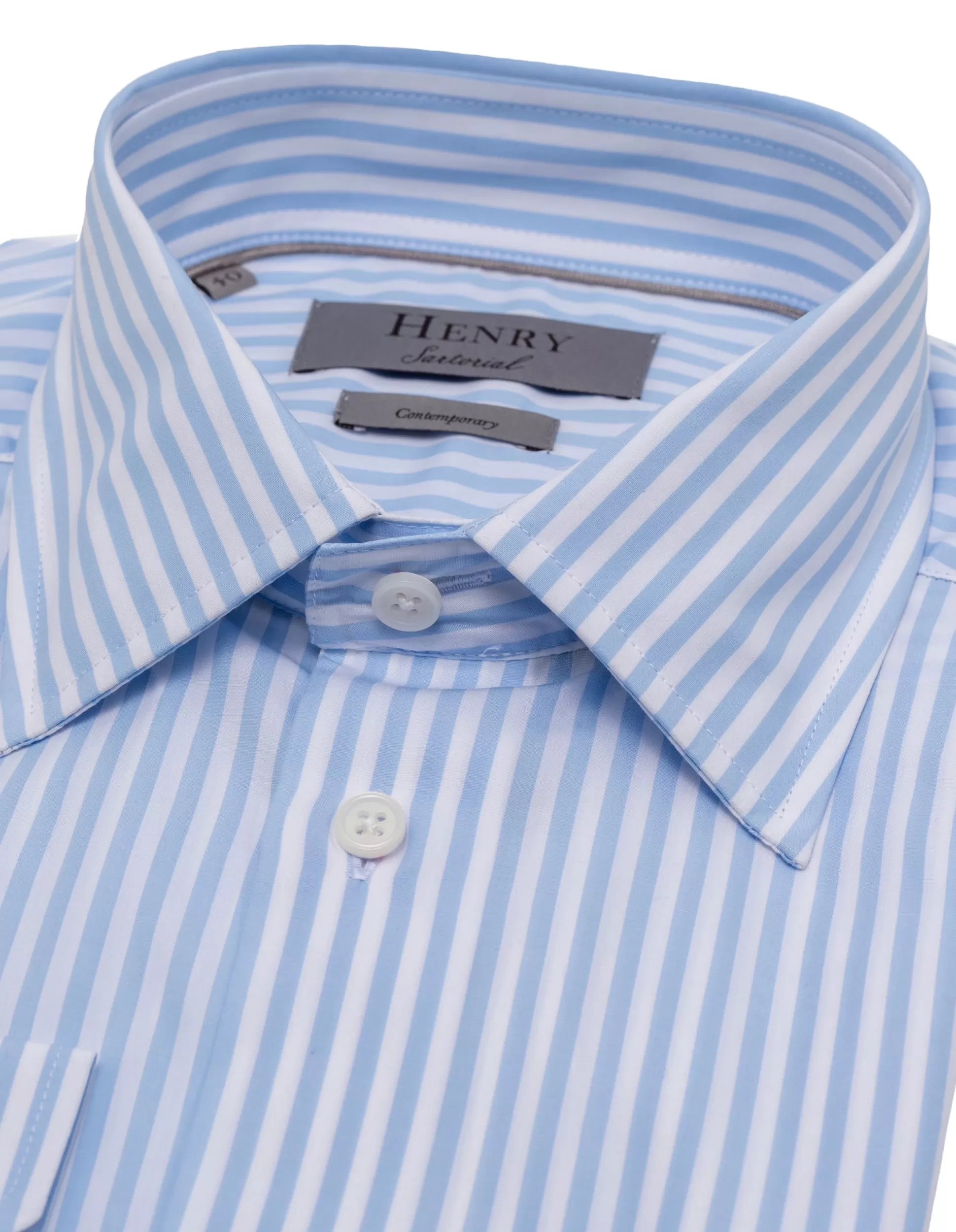 Hot Henry Bucks HENRY SARTORIAL Classic Fit Stripe Shirt BLUE/WHITE BLUE/WHITE SC-CLASSIC FIT