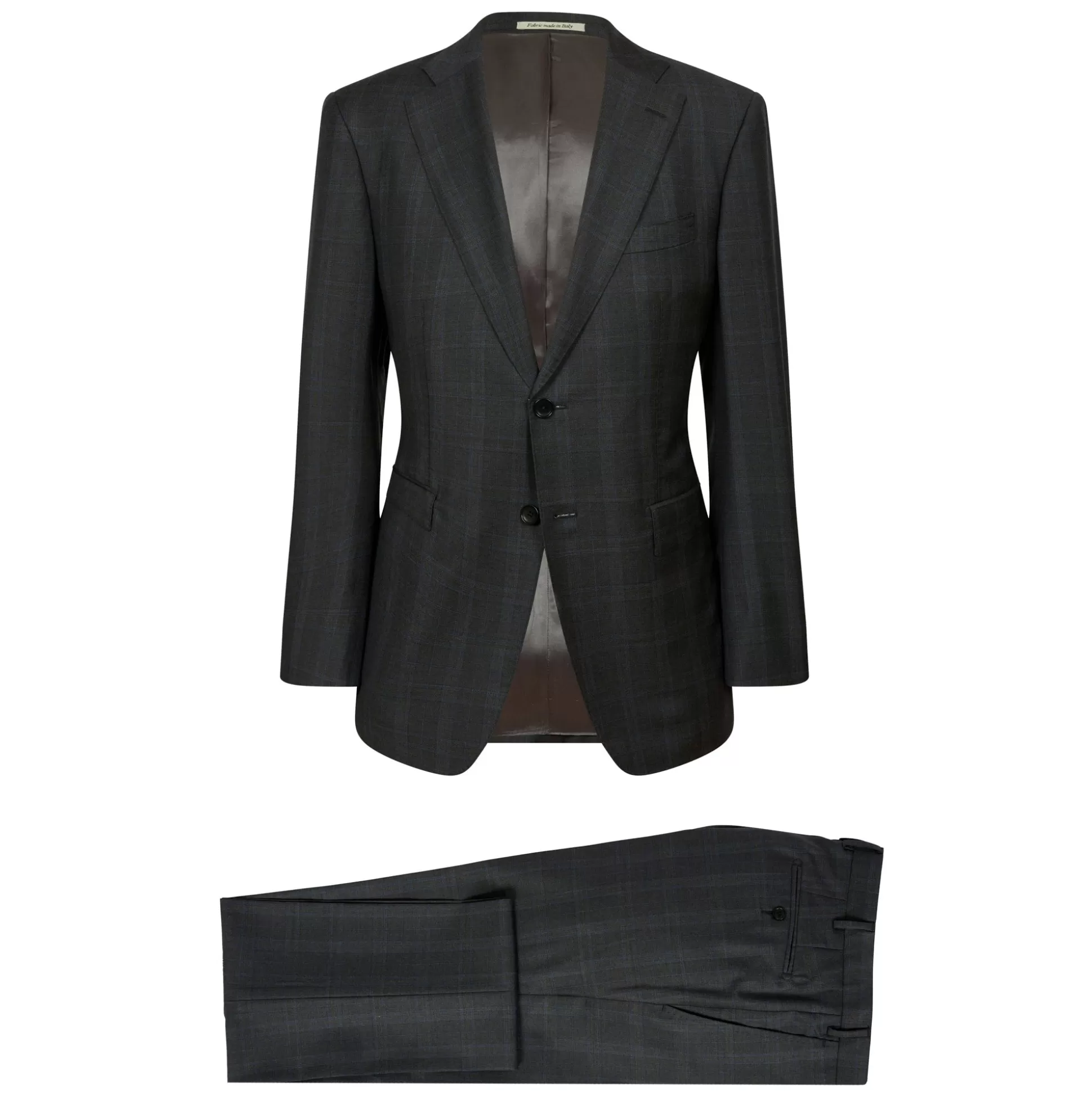 Cheap Henry Bucks HENRY SARTORIAL Dun Full Canvas Check Suit GREY REG