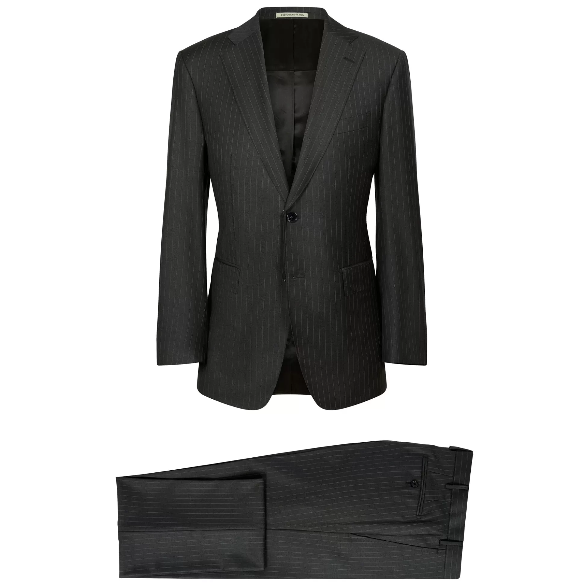 Cheap Henry Bucks HENRY SARTORIAL Dun Full Canvas Stripe Suit CHARCOAL REG