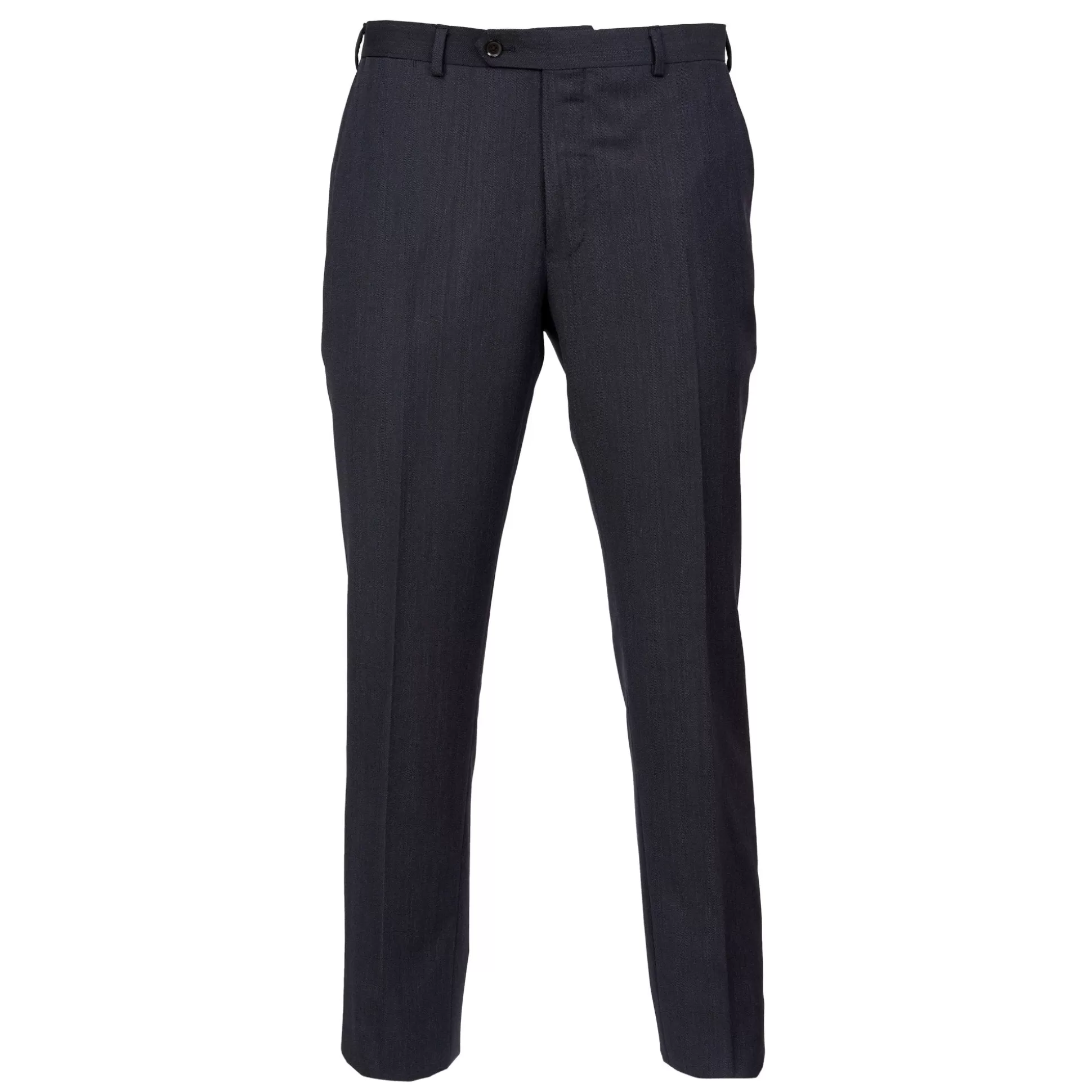 Clearance Henry Bucks HENRY SARTORIAL Flat Front Twill Wool Trousers BLUE REG