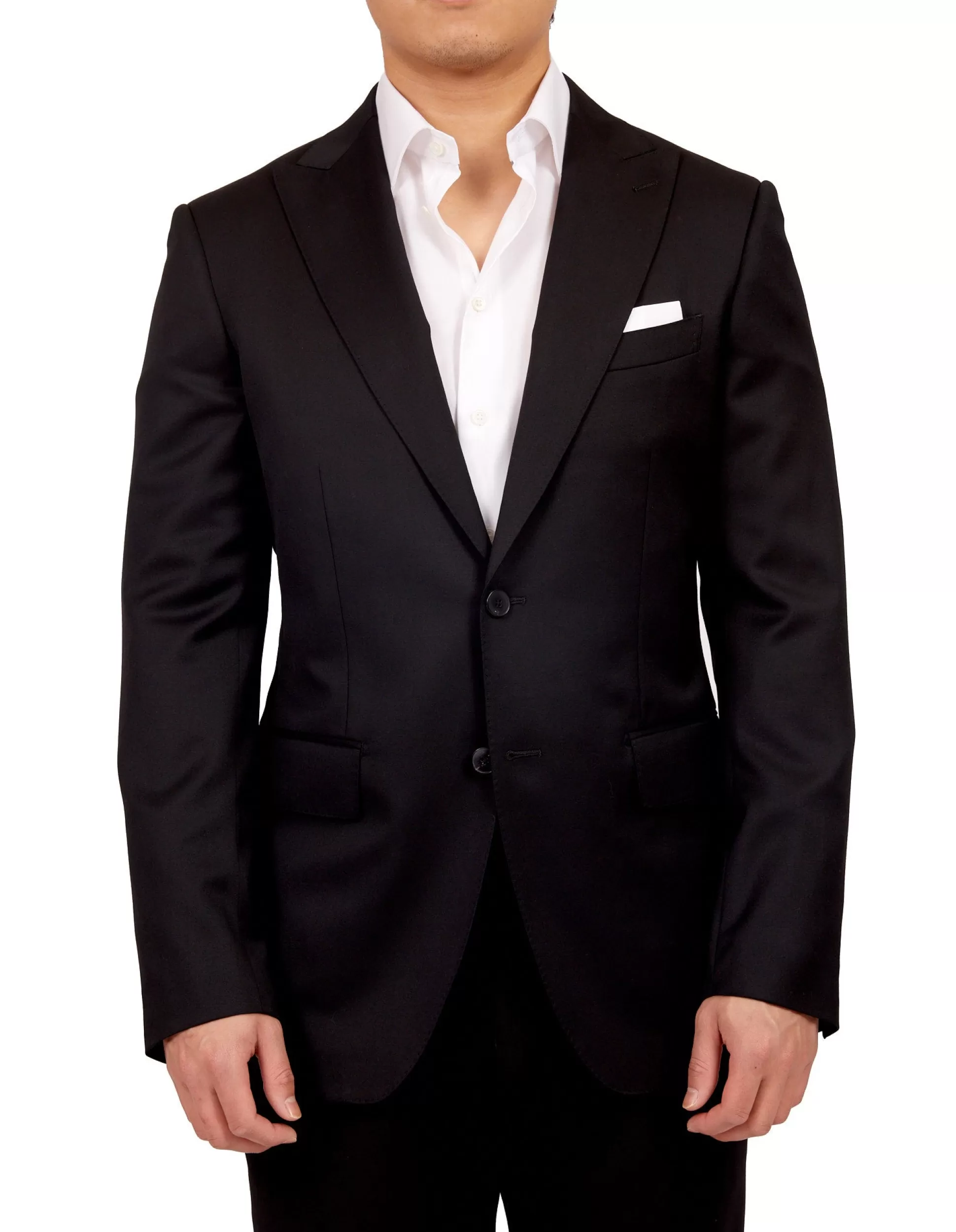 Hot Henry Bucks HENRY SARTORIAL Graduate Peak Lapel Suit BLACK REG